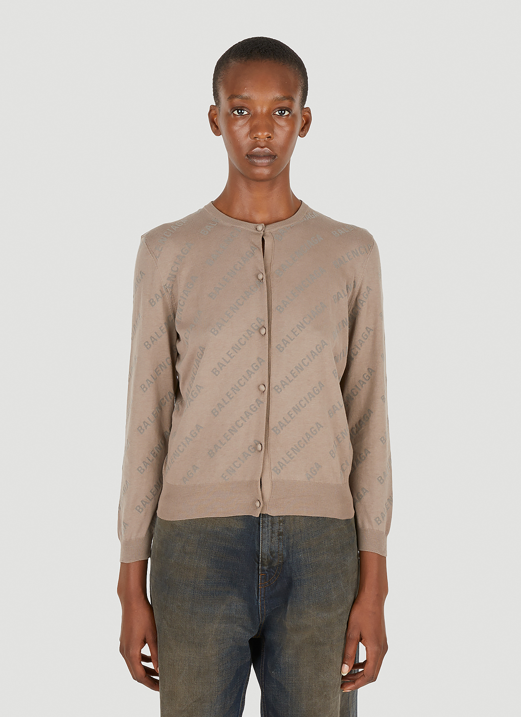 Logo Jacquard Cardigan