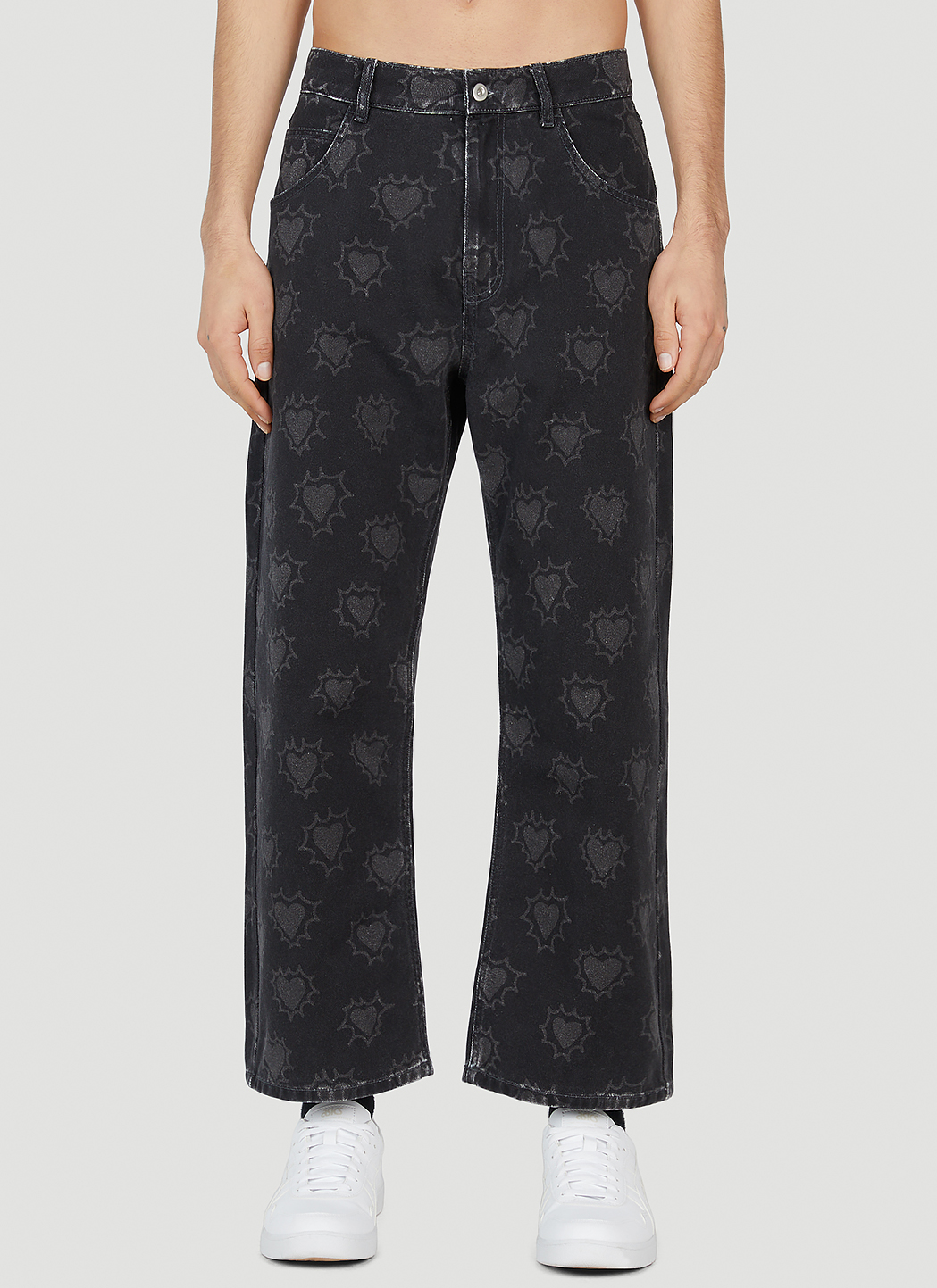 Hearts Print Jeans