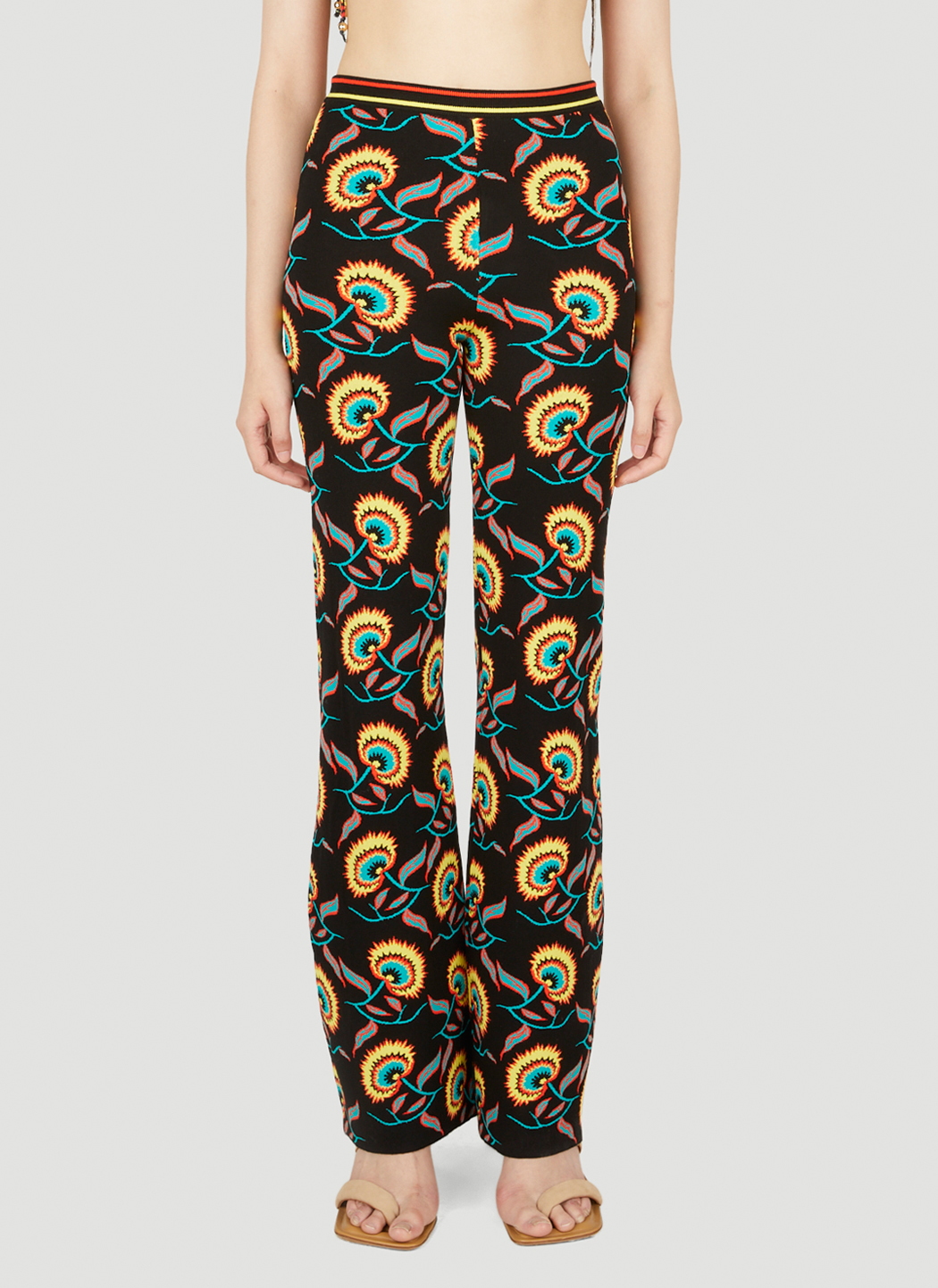 Floral Jacquard Pants