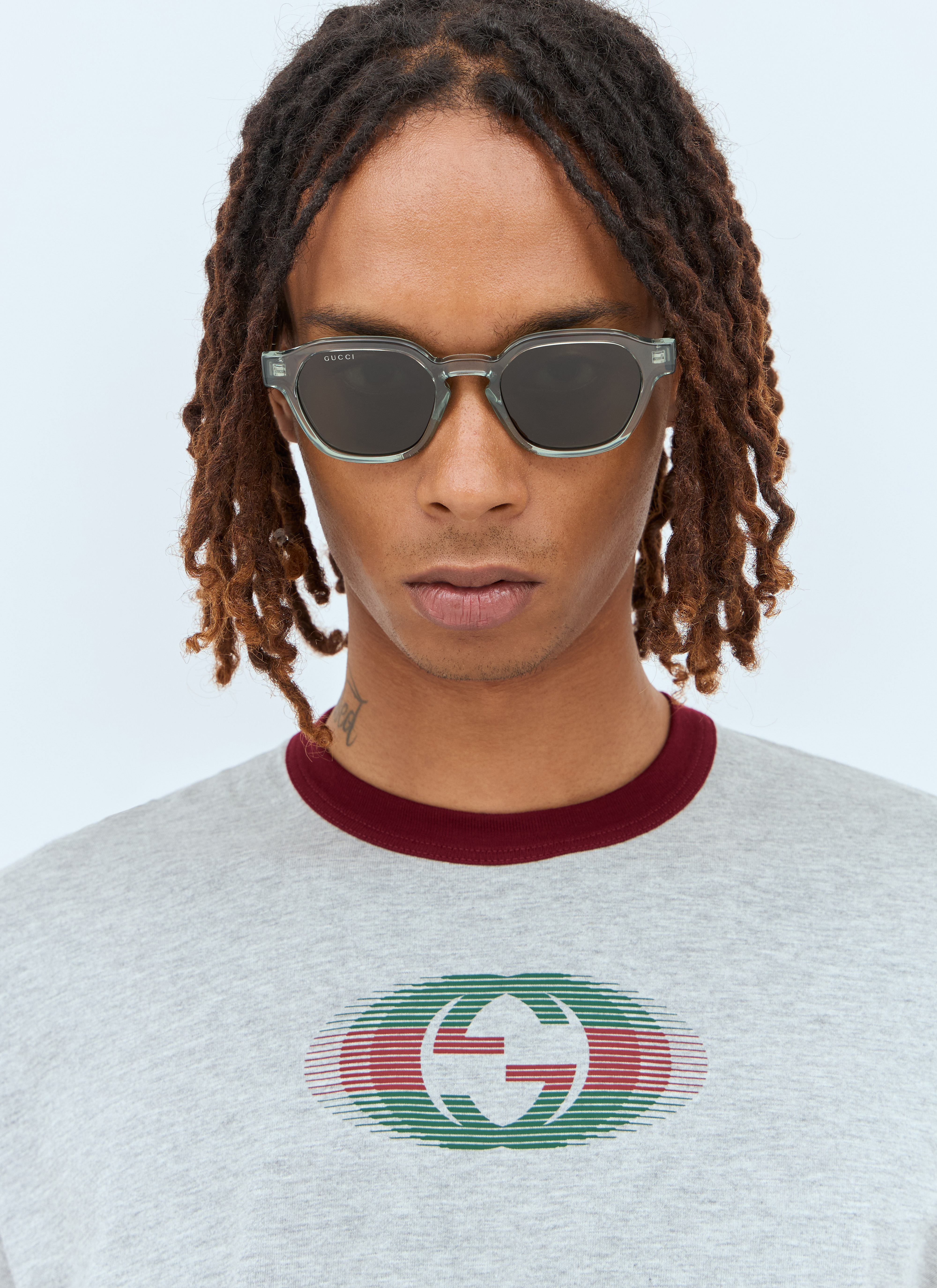 Gucci レディース スクエアフレームサングラス の グレー | LN-CC®
