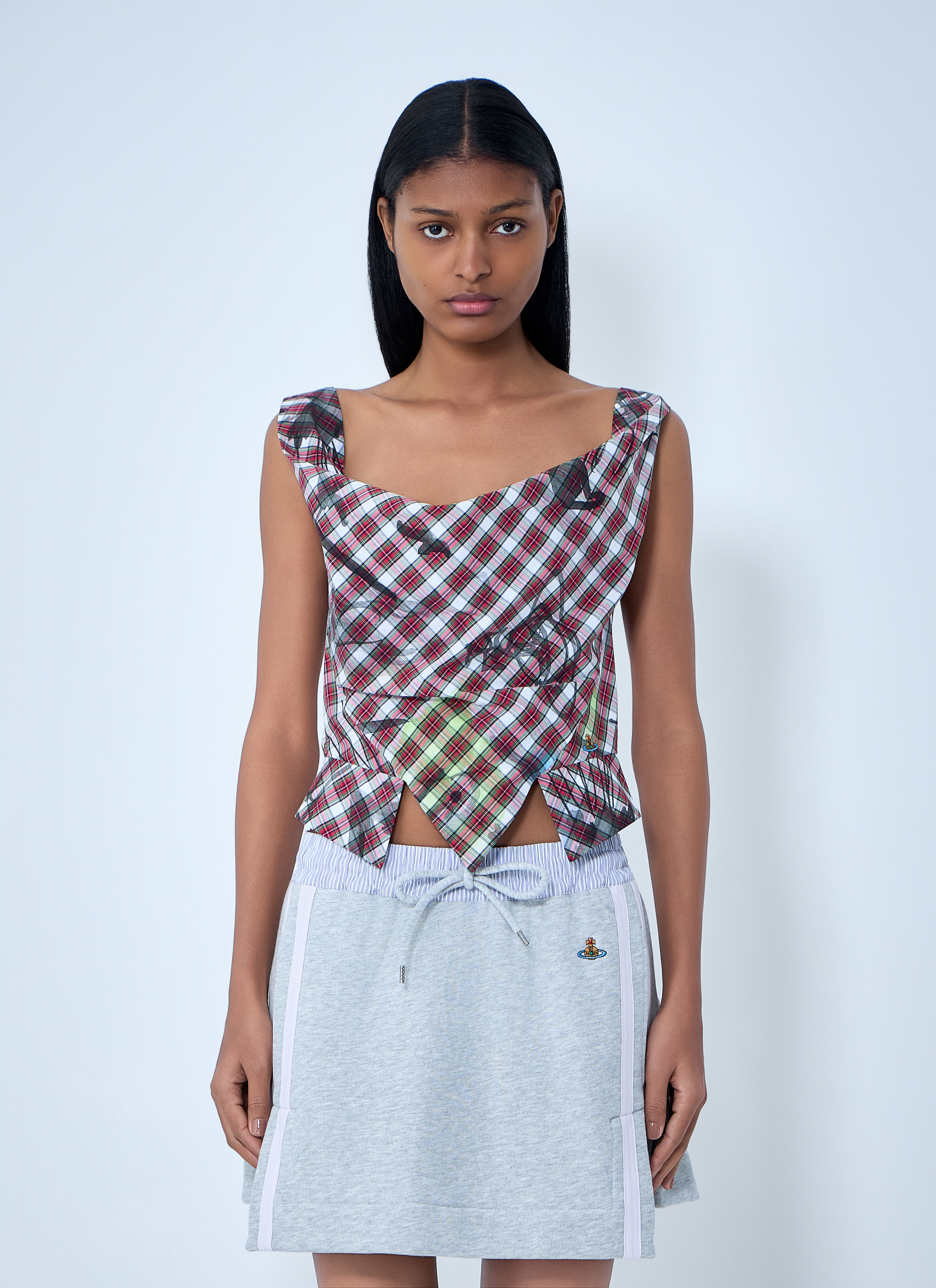 Vivienne Westwood Asymmetric Plaid Top in Red für Damen | LN-CC®