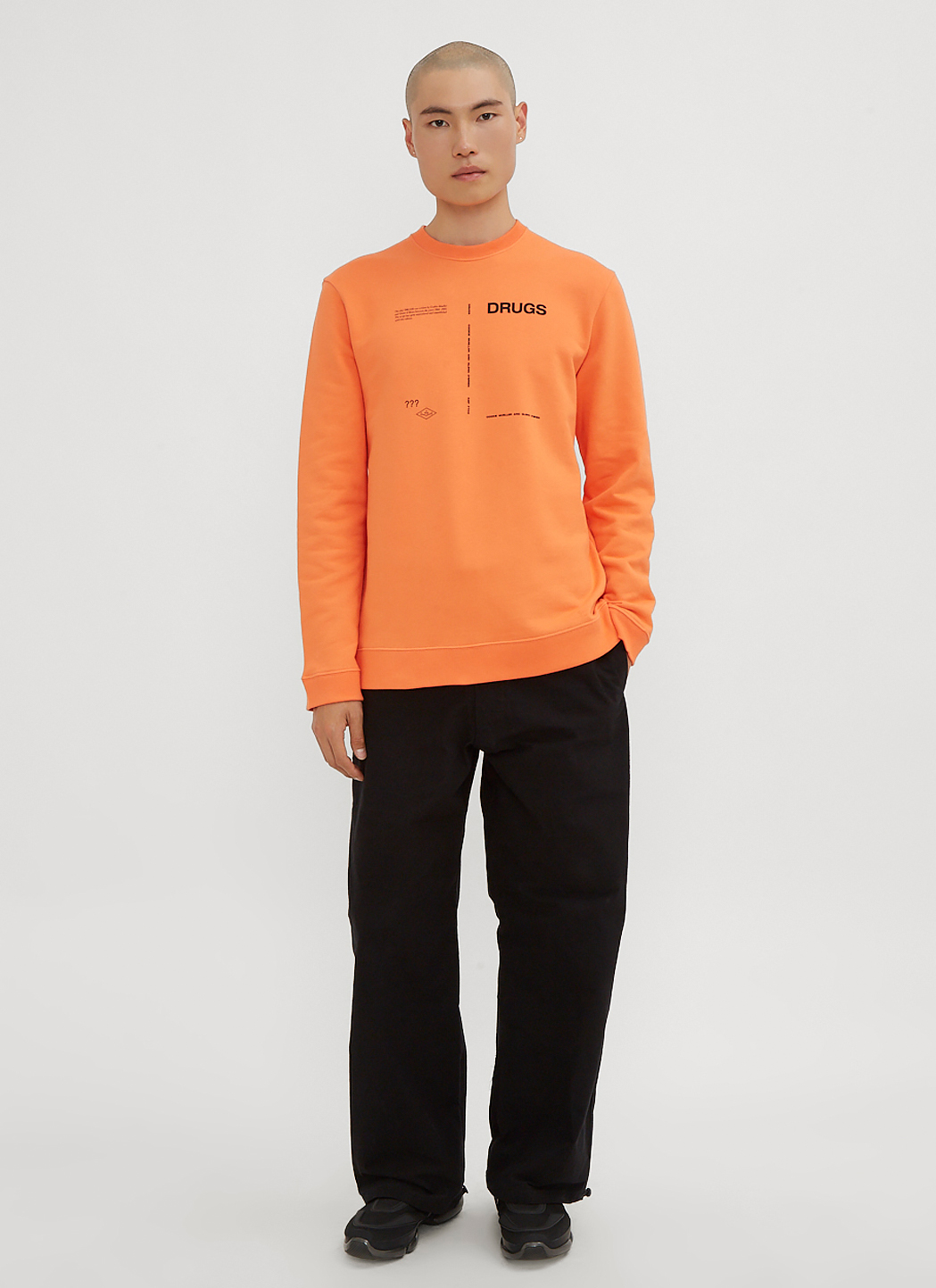 Raf Simons Drugs Crew Neck Sweatshirt in Orange | LN-CC