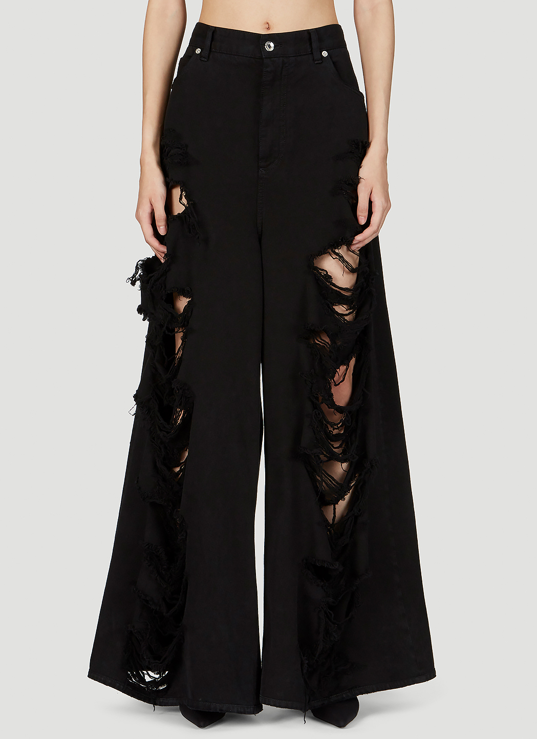 Dolce&Gabbana Kim Extreme Wide Leg Distressed Jeans