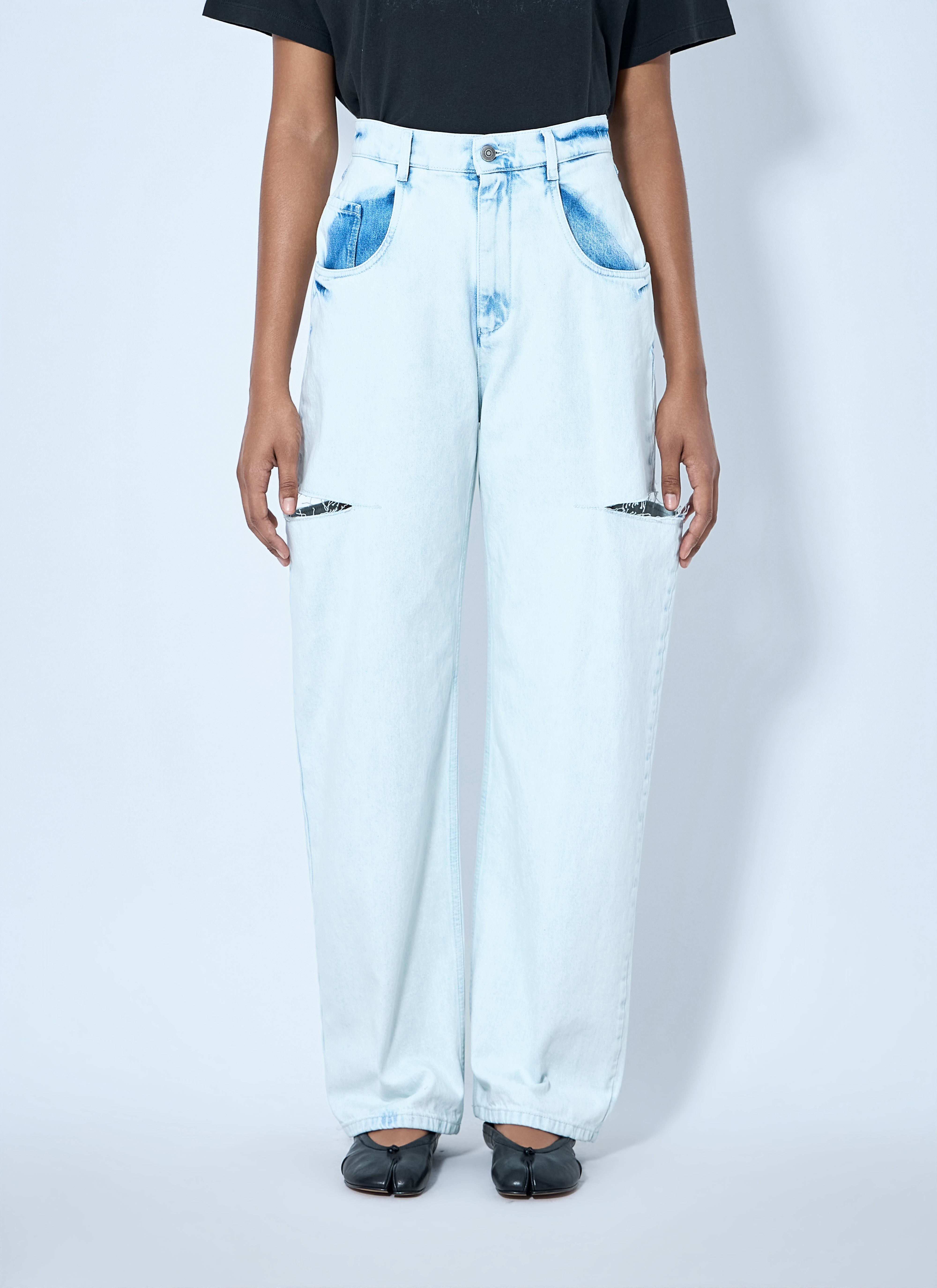 Maison Margiela Maison Margiela Cutout Denim Trousers