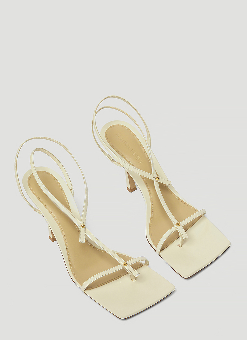 bottega veneta white heeled sandals