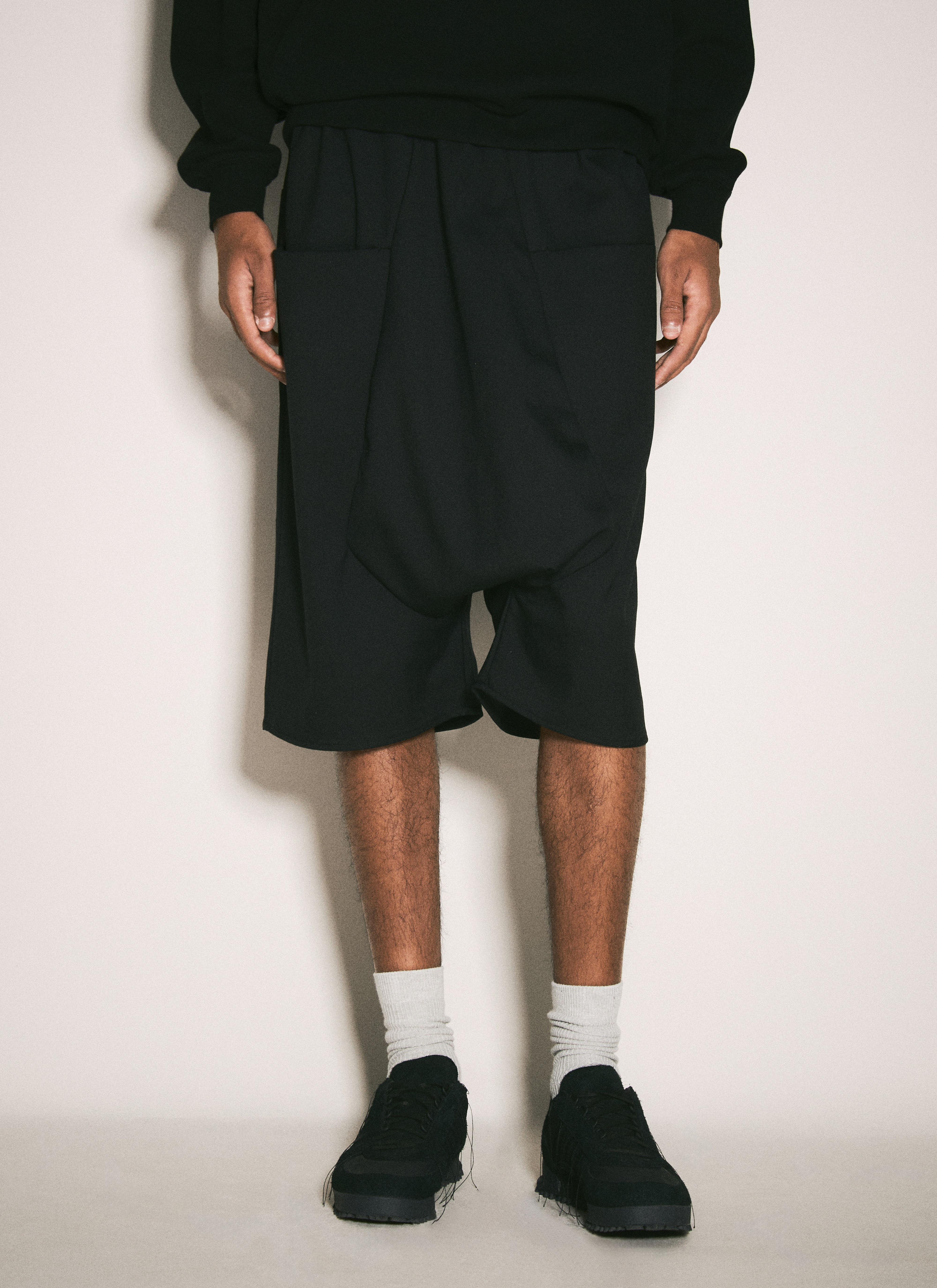 Entire Studios Men's' Saddle Shorts in Black | LN-CC®