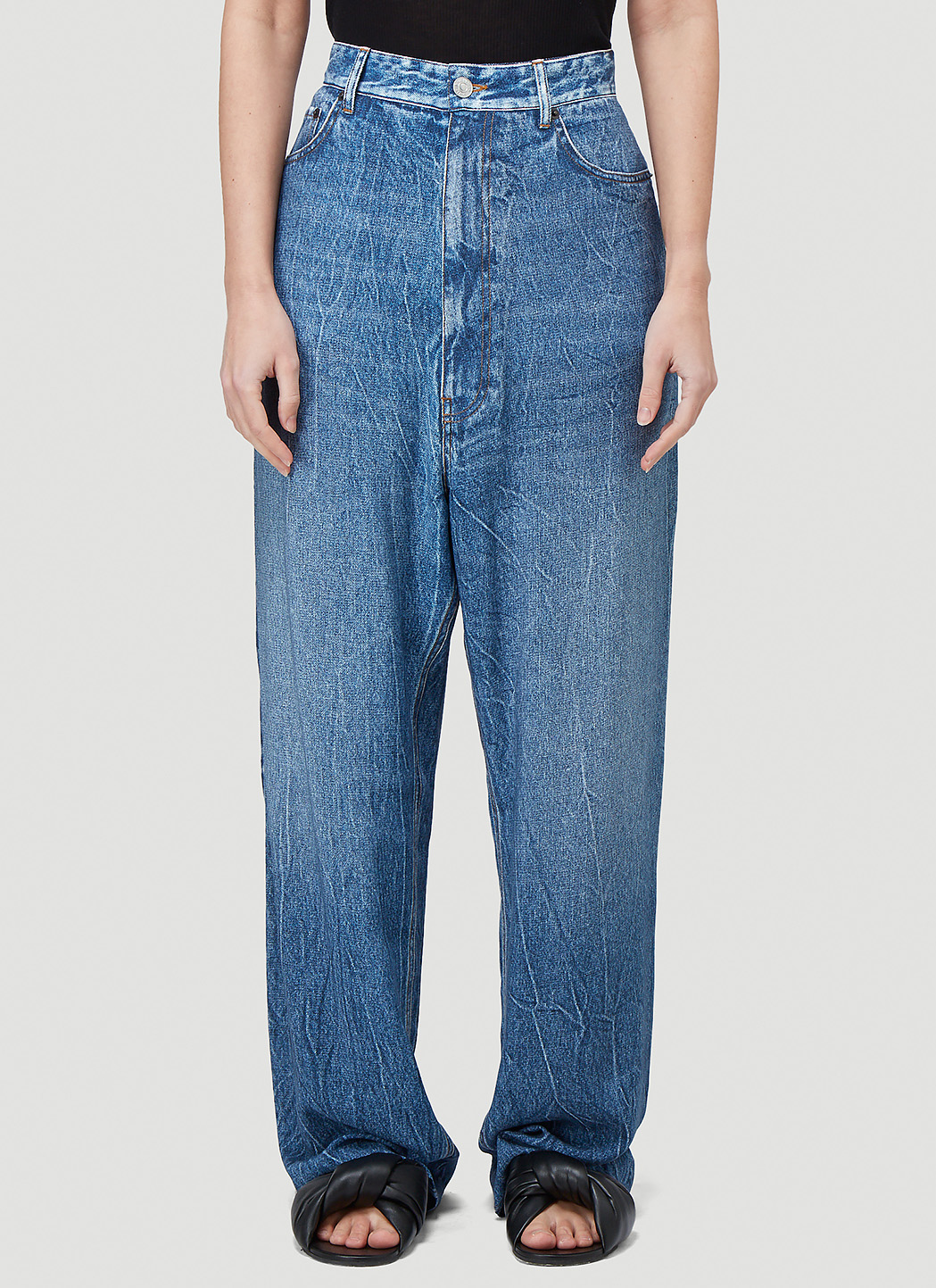 balenciaga pants blue