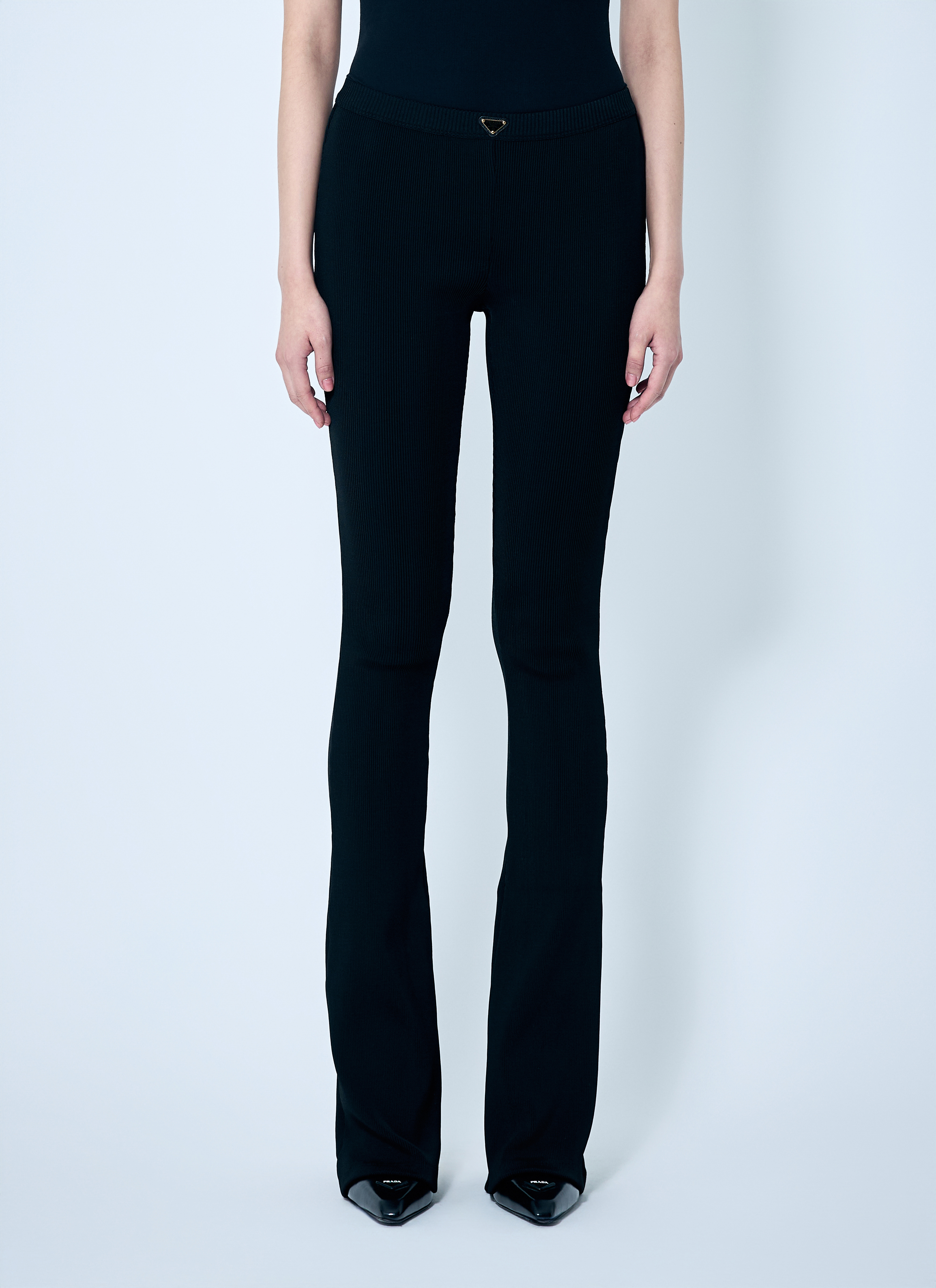 パンツ [PRADA] RIBBED KNIT LEGGINGS Prada Ribbed Knit Cotton Pants | Saks Fifth Avenue