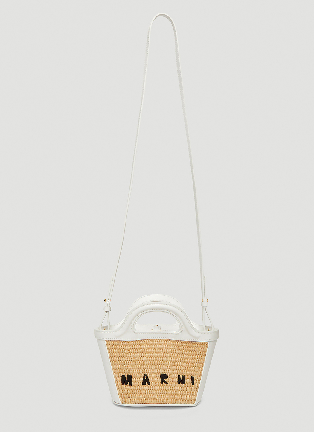 Marni Tropicalia Micro Tote Bag in White | LN-CC