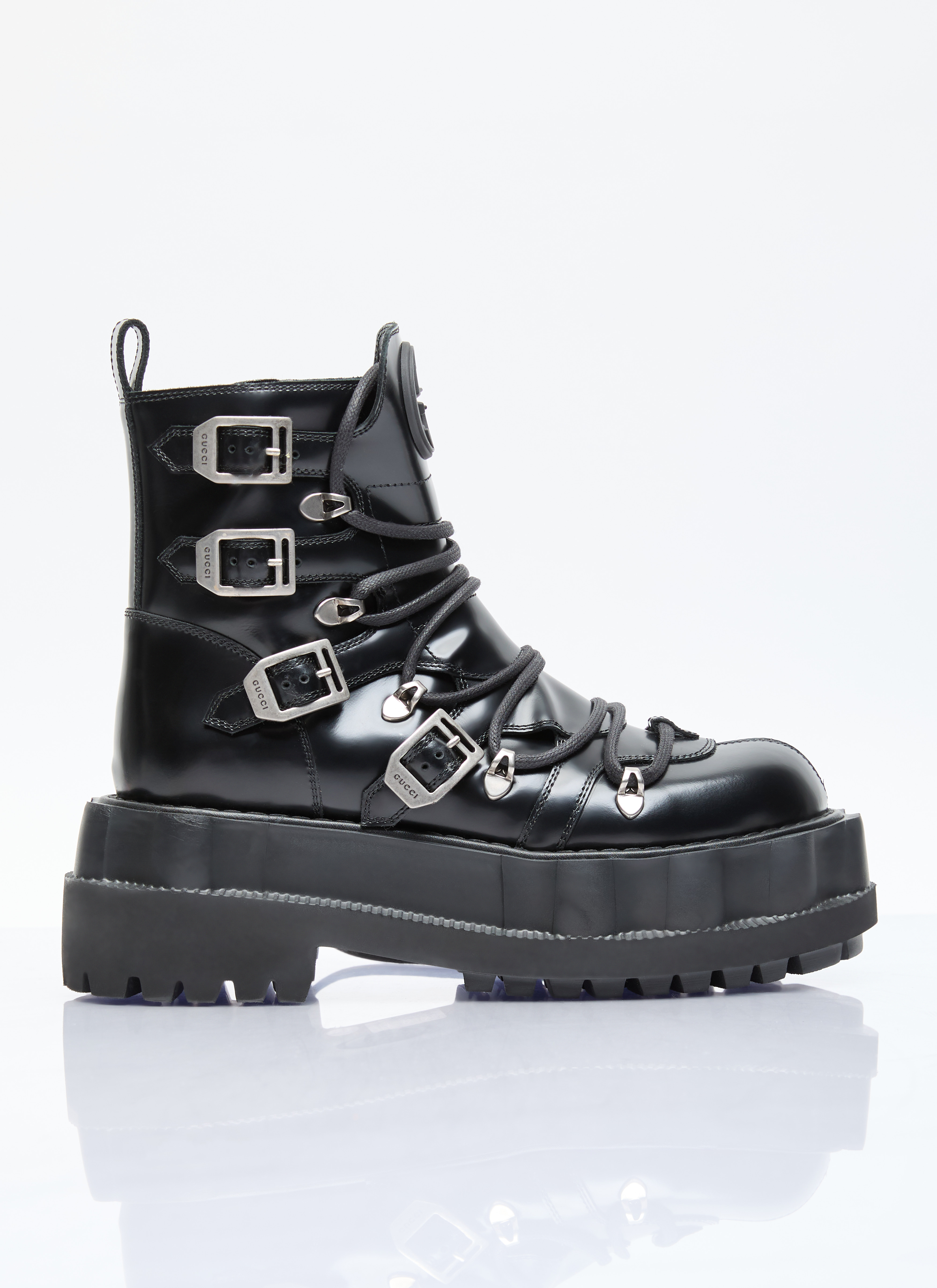 Gucci Women's' Leather Maja Boots in Black | LN-CC®