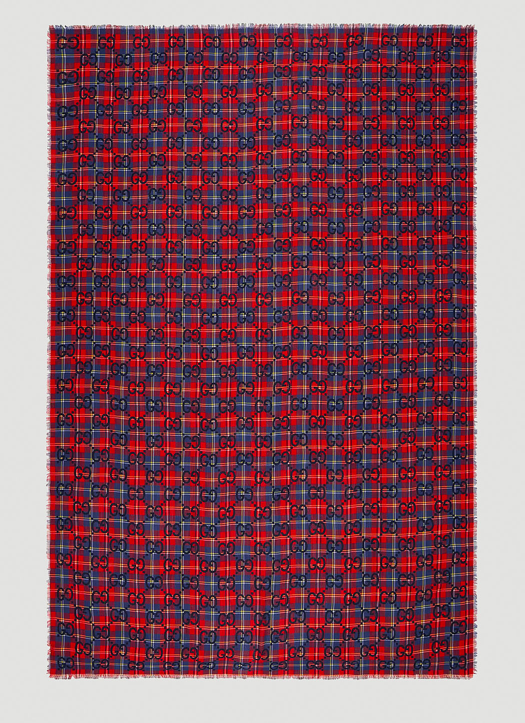 Maxi GG Tartan Scarf