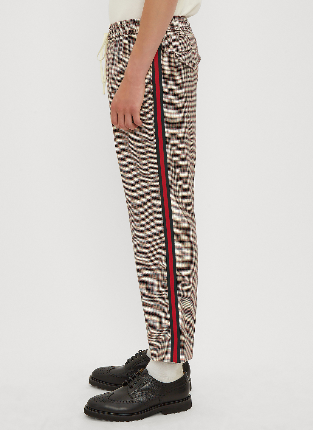 Gucci  Stripe Check Track Pants in Brown LNCC