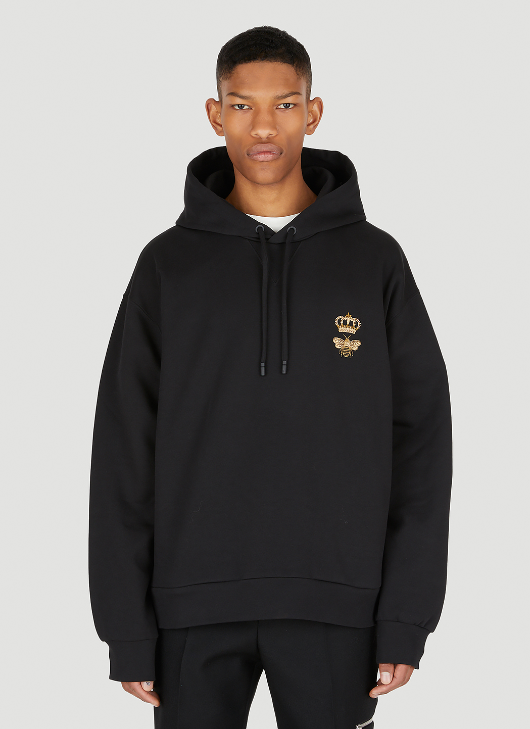 Dolce&Gabbana Bee Embroidered Hooded Sweatshirt