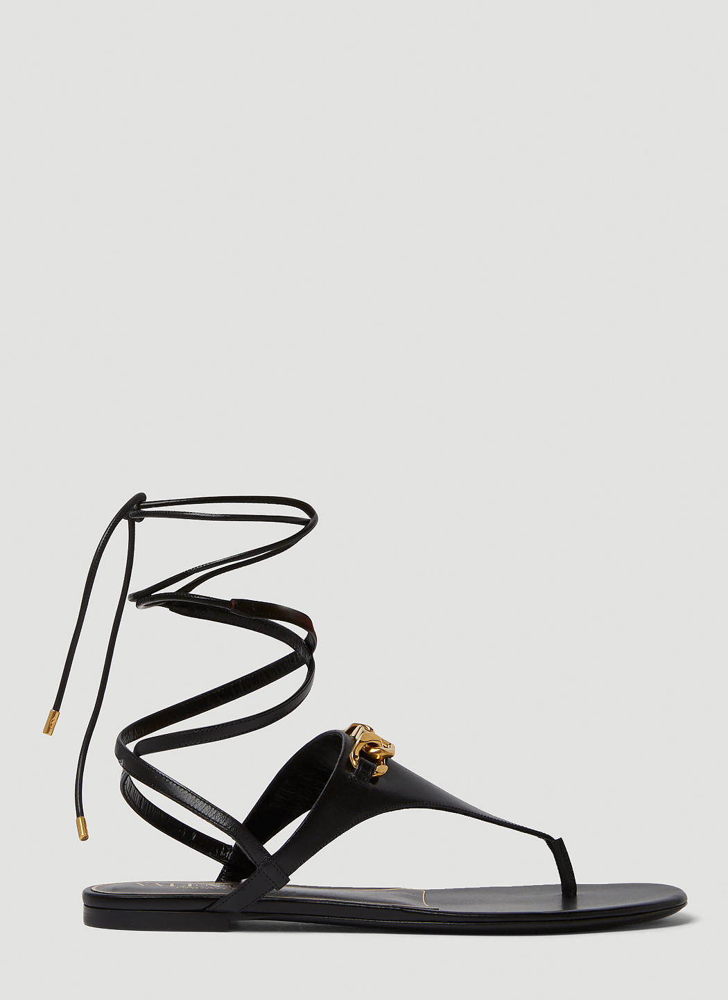 Logo Plaque Flat Sandals