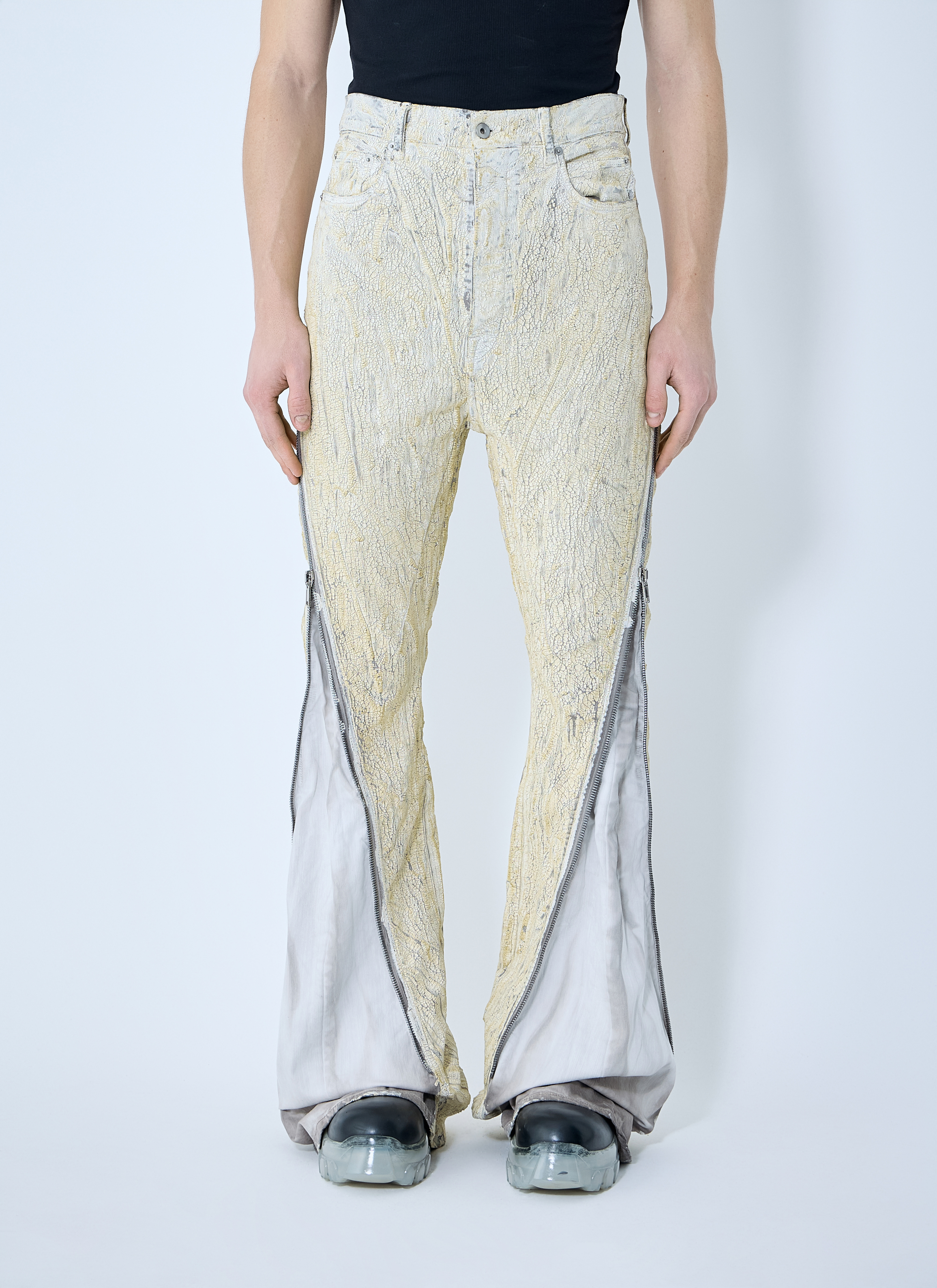 Rick Owens Men's' Bolan Banana Pants in White | LN-CC®
