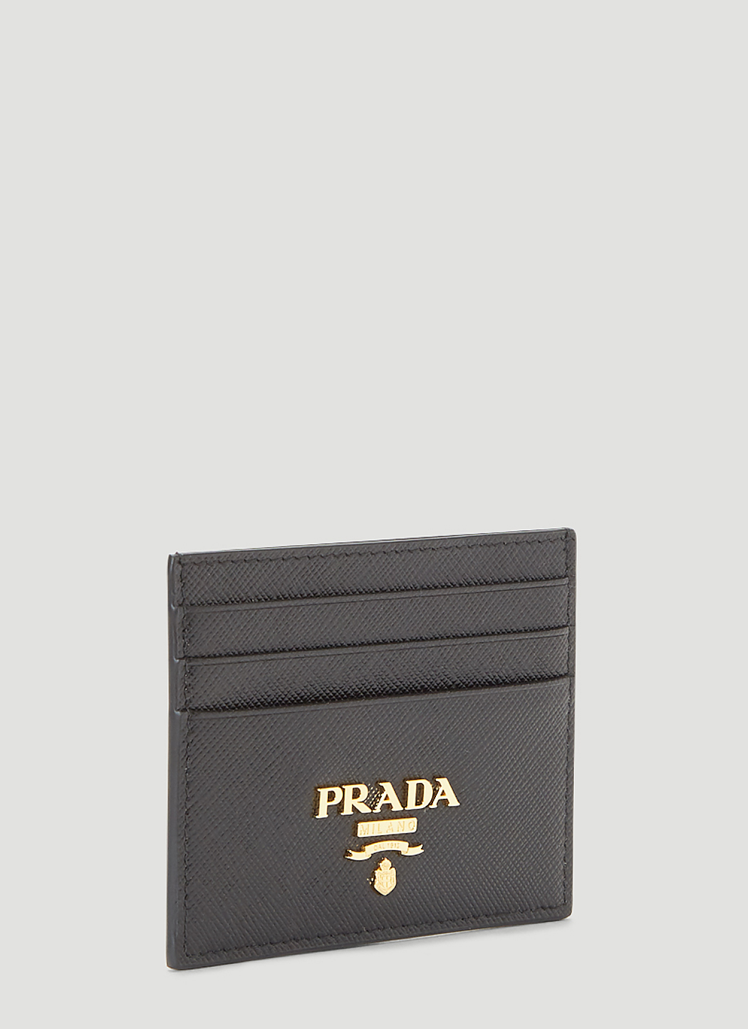 Prada Leather Card Holder in Black LNCC