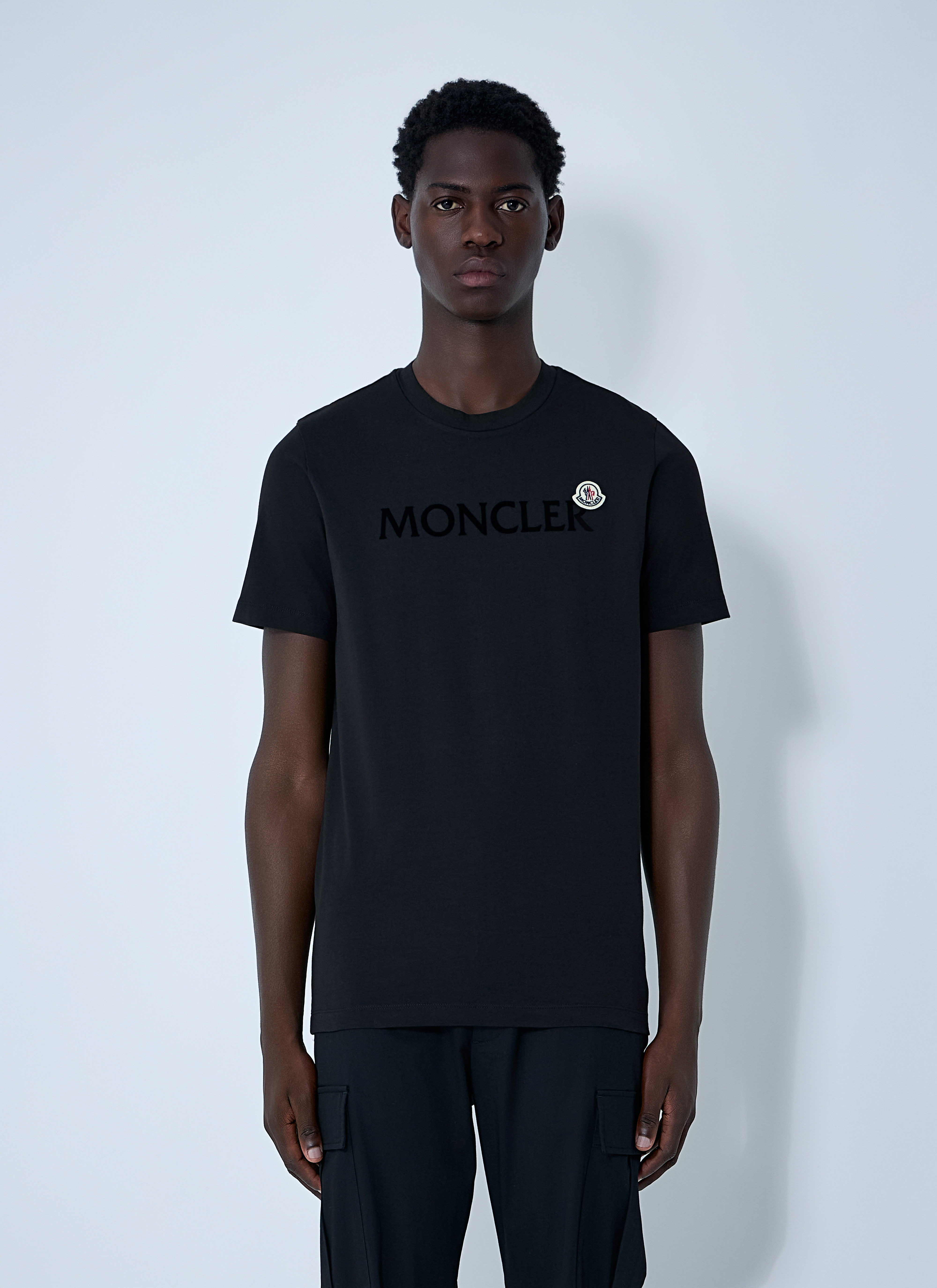 Moncler Men's' Logo Motif T-Shirt in Black | LN-CC®