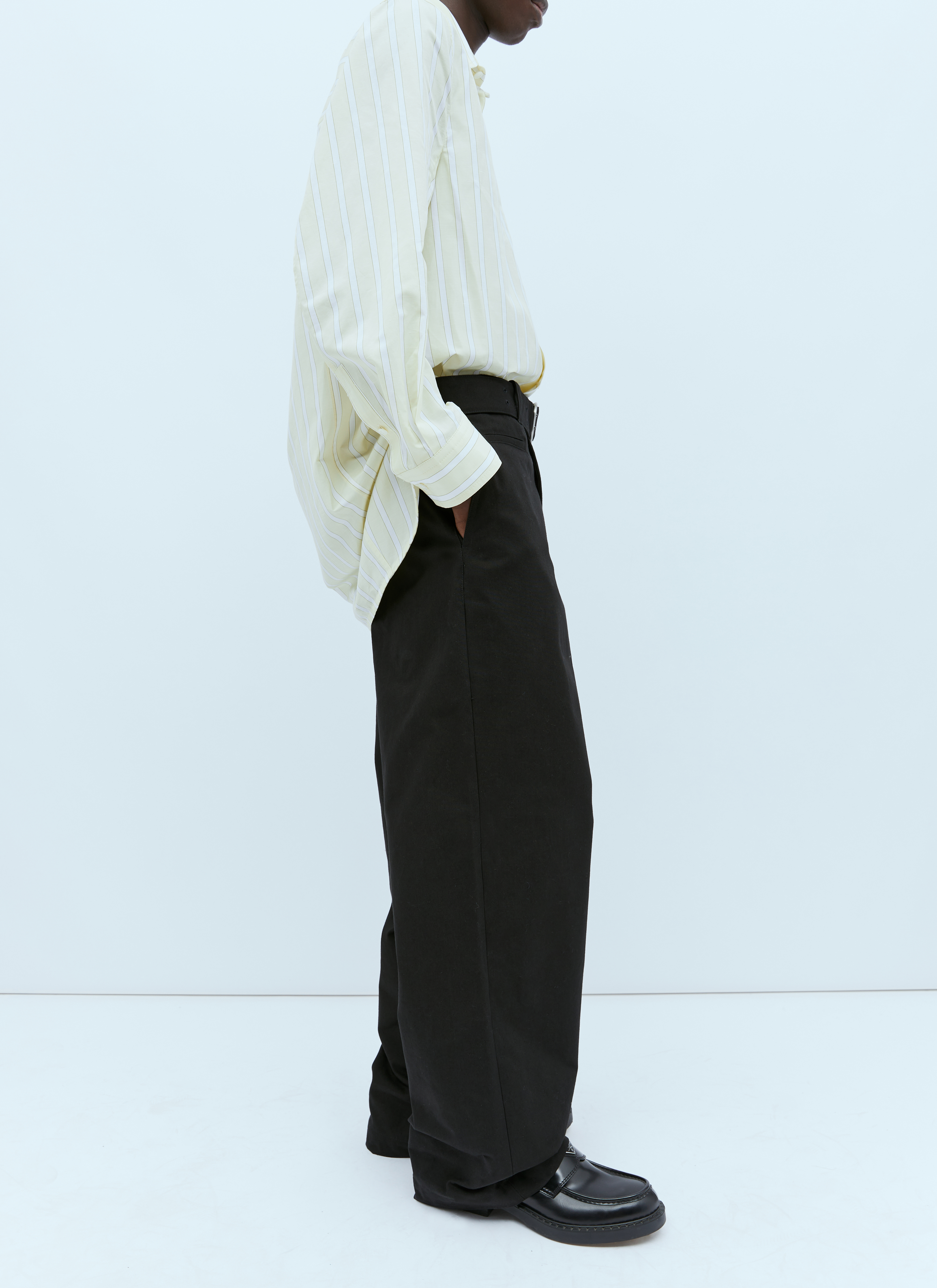 Jil Sander Relaxed Belt Pants in Black | LN-CC®