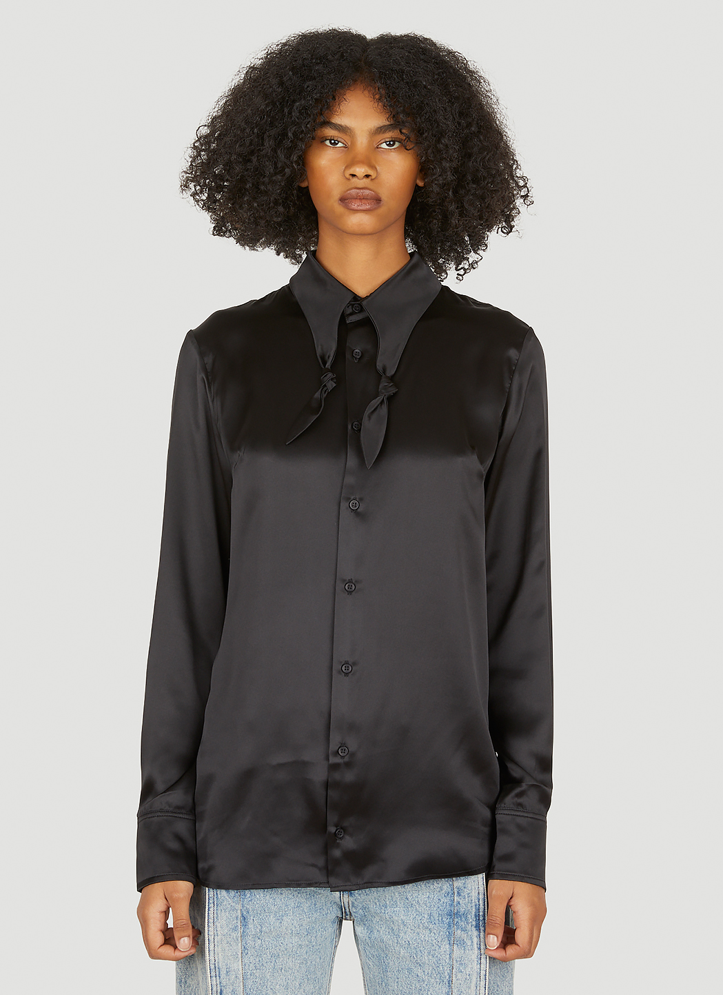 Knotted Collar Blouse