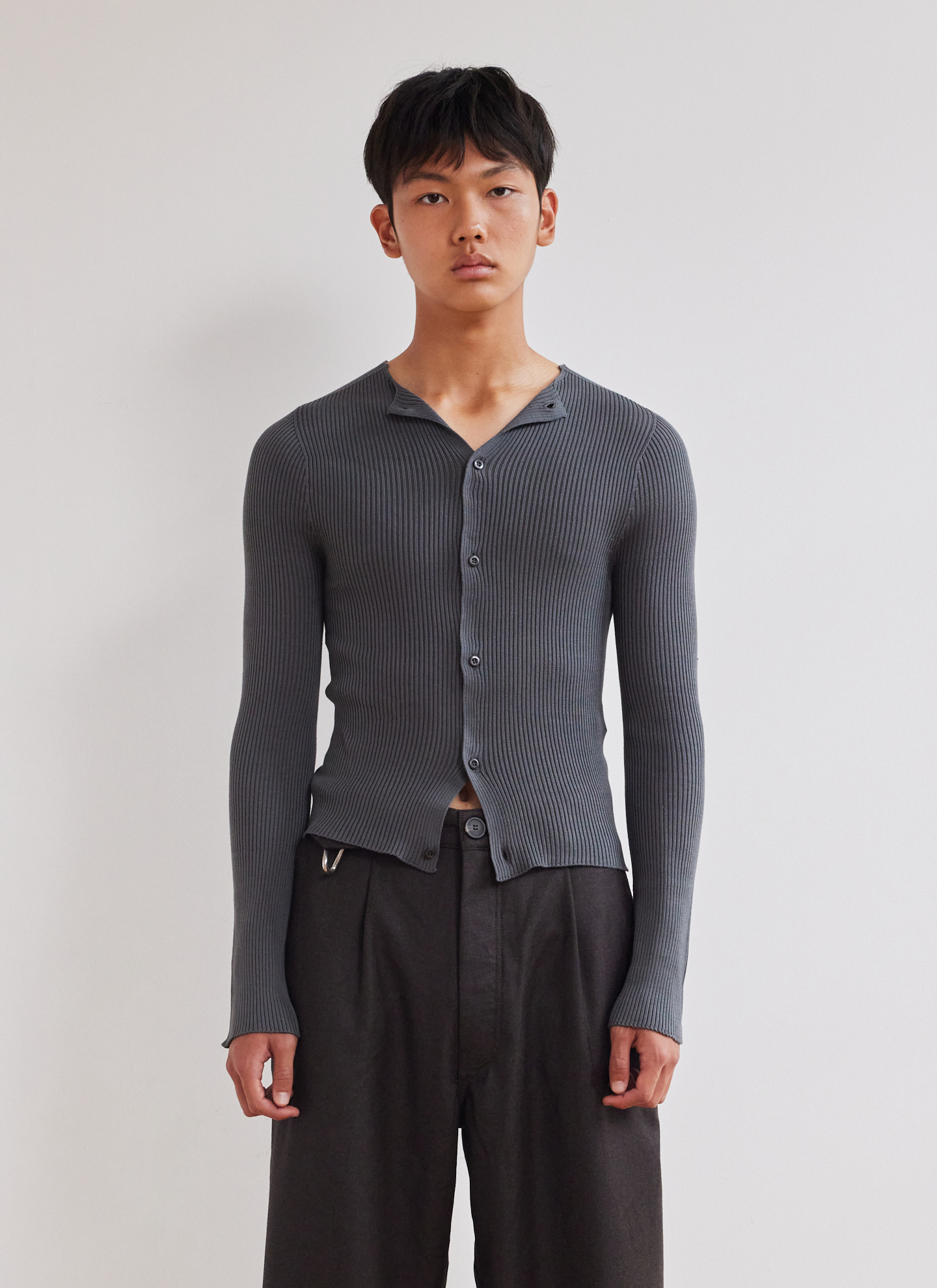 トップス INTERIM 22SS SILK 100% CARDIGAN GRAY 3 INTERIM 22SS SILK 100% CARDIGAN GRAY 3 INTERIM 22SS SILK 100