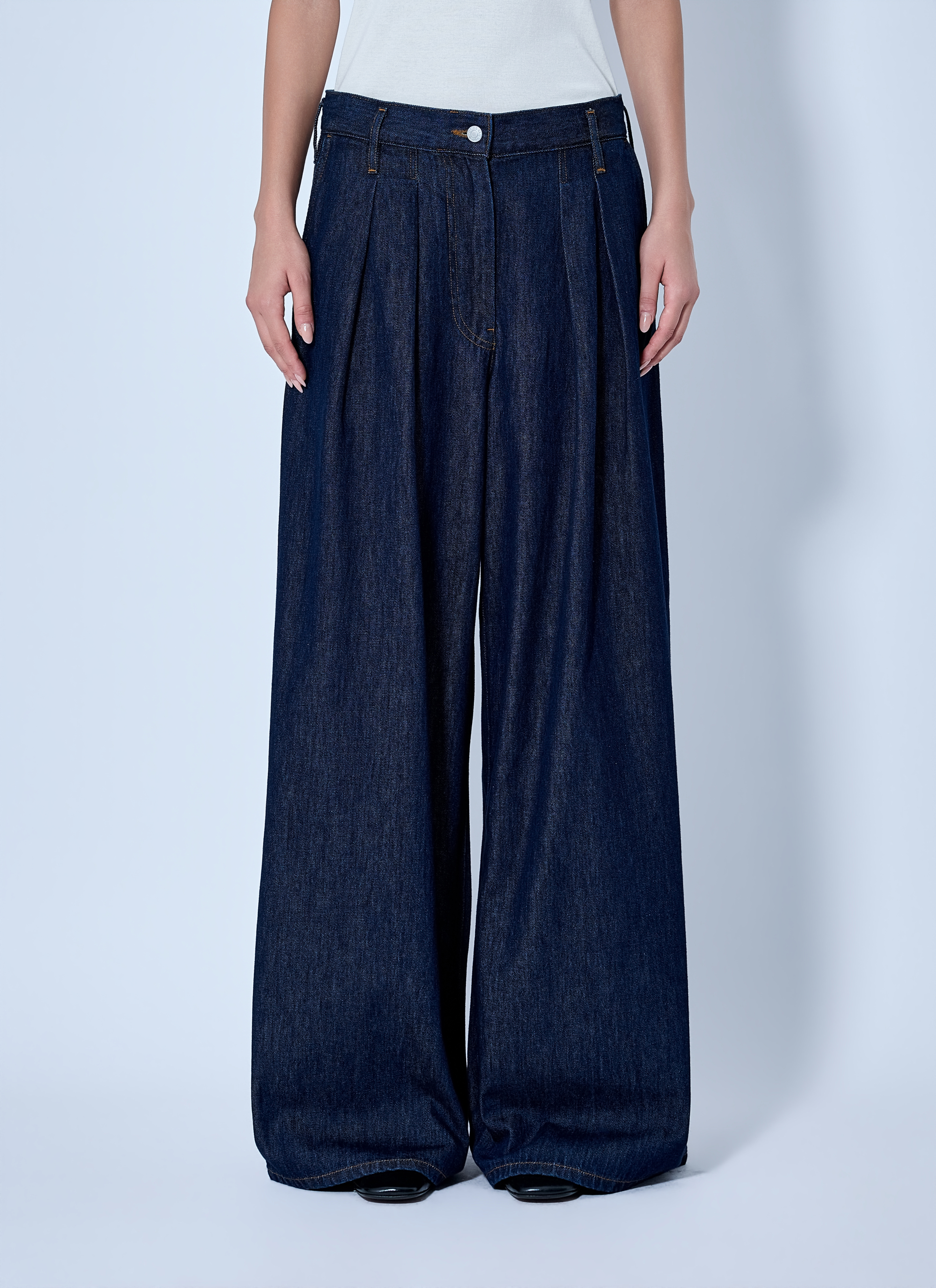 Dries Van Noten Dries Van Noten Wide-Leg Denim Trousers