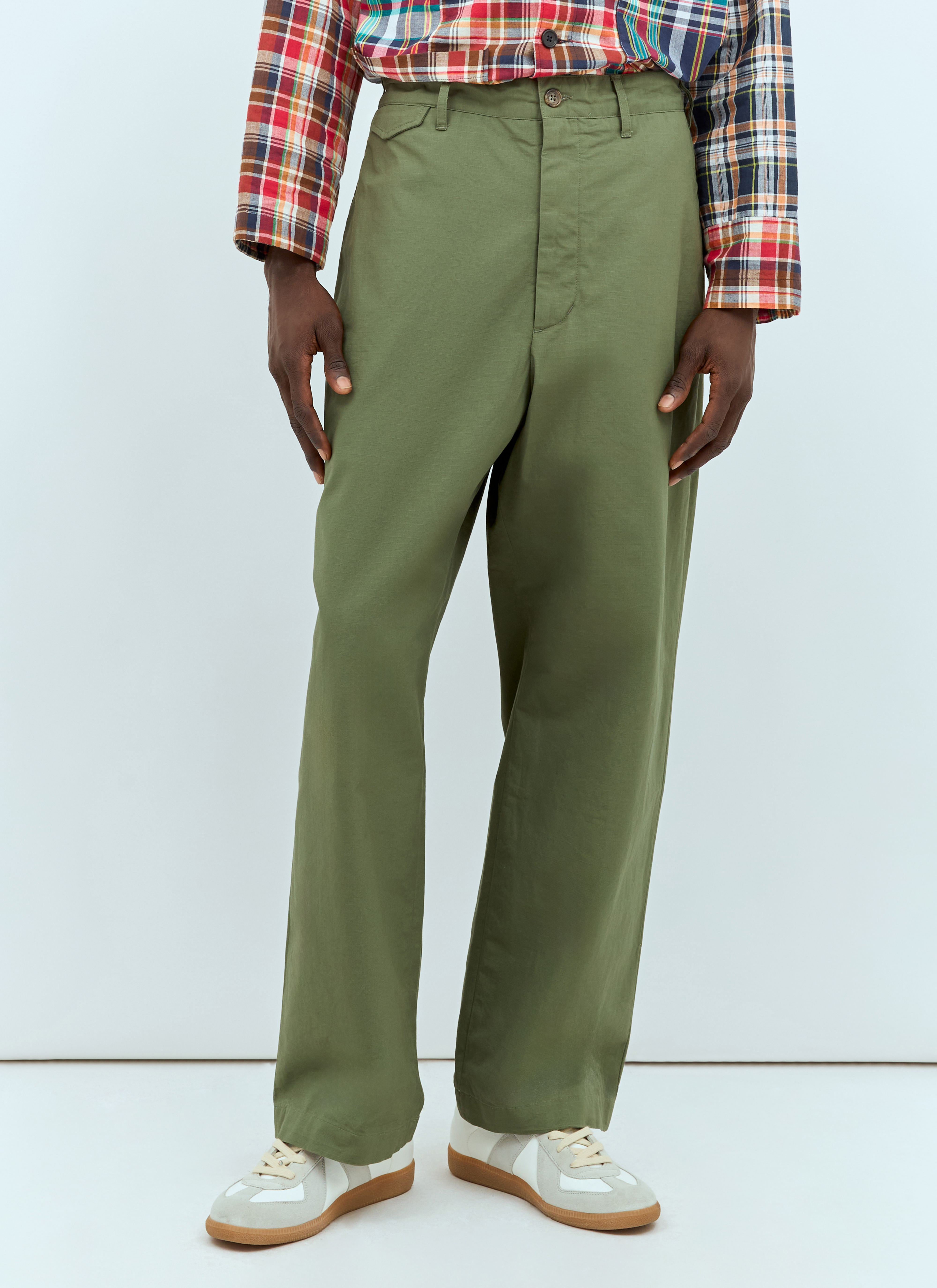 Engineered Garments Men's' Officer Pants in Green | LN-CC®