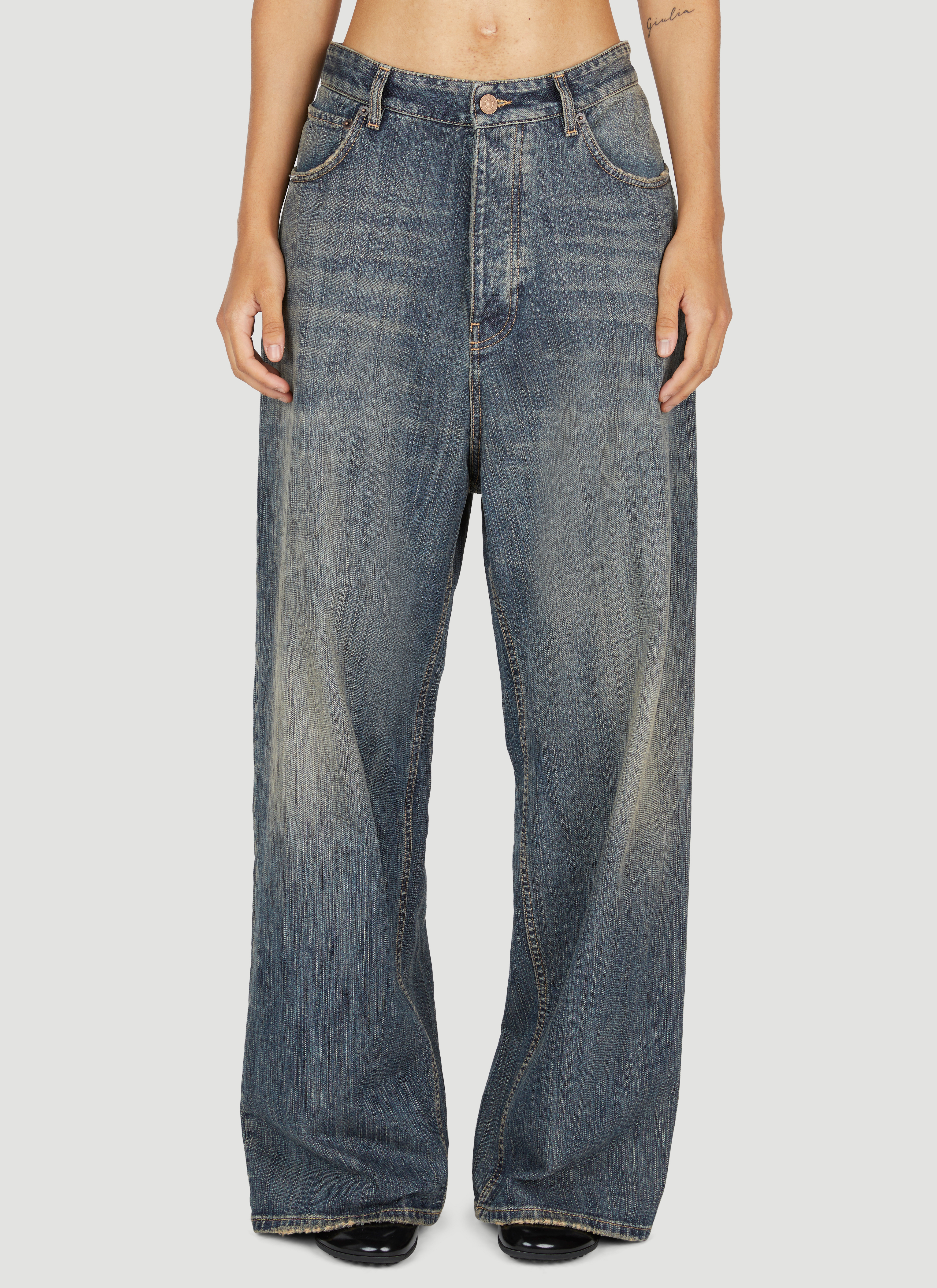 Balenciaga Women's' Low Rise Baggy Jeans in Blue | LN-CC®