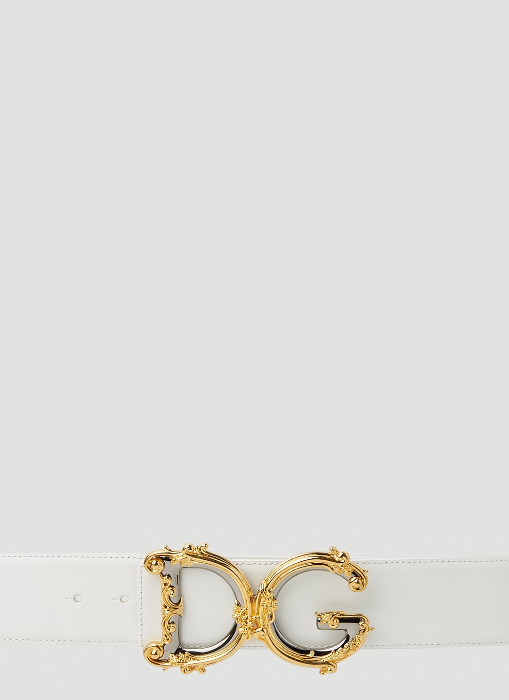 Dolce&Gabbana Baroque Logo Plaque Belt