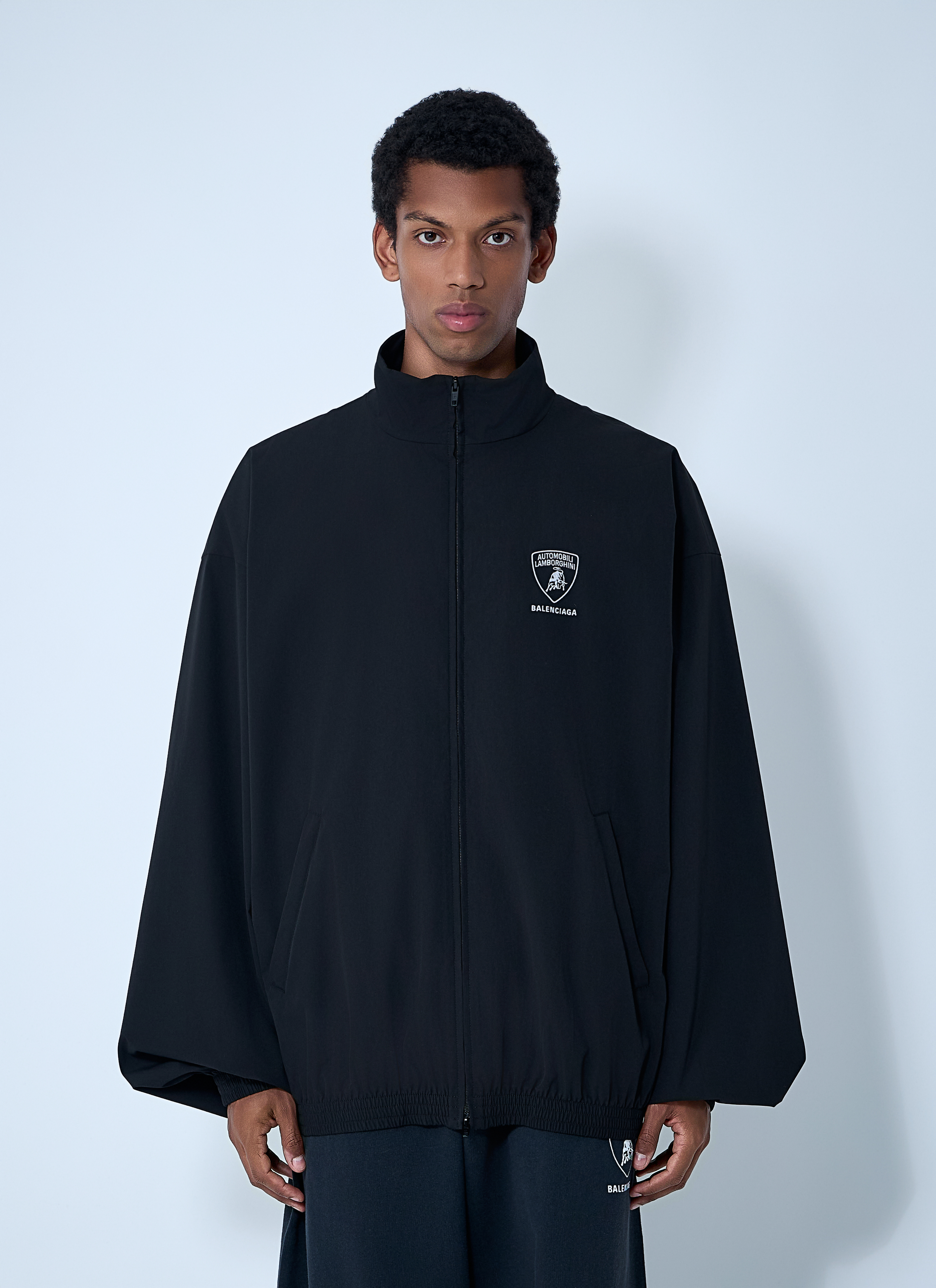 AUTOMOBILI LAMBORGHINI ブラックジャケット AUTOMOBILI LAMBORGHINI LEATHER BIKER JACKET | Lamborghini Store