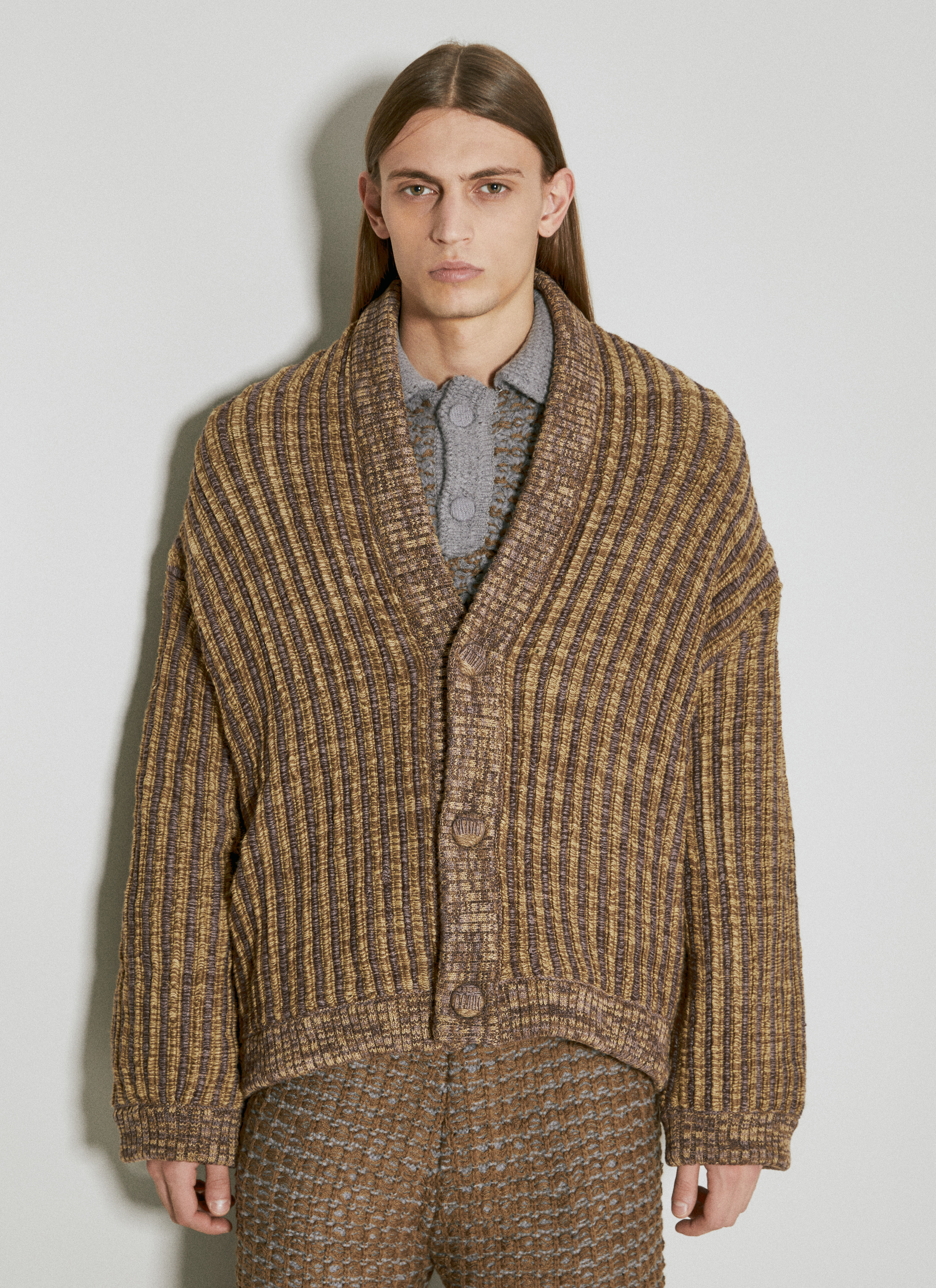 Isa Boulder Men's' Survival Cardigan in Brown | LN-CC®