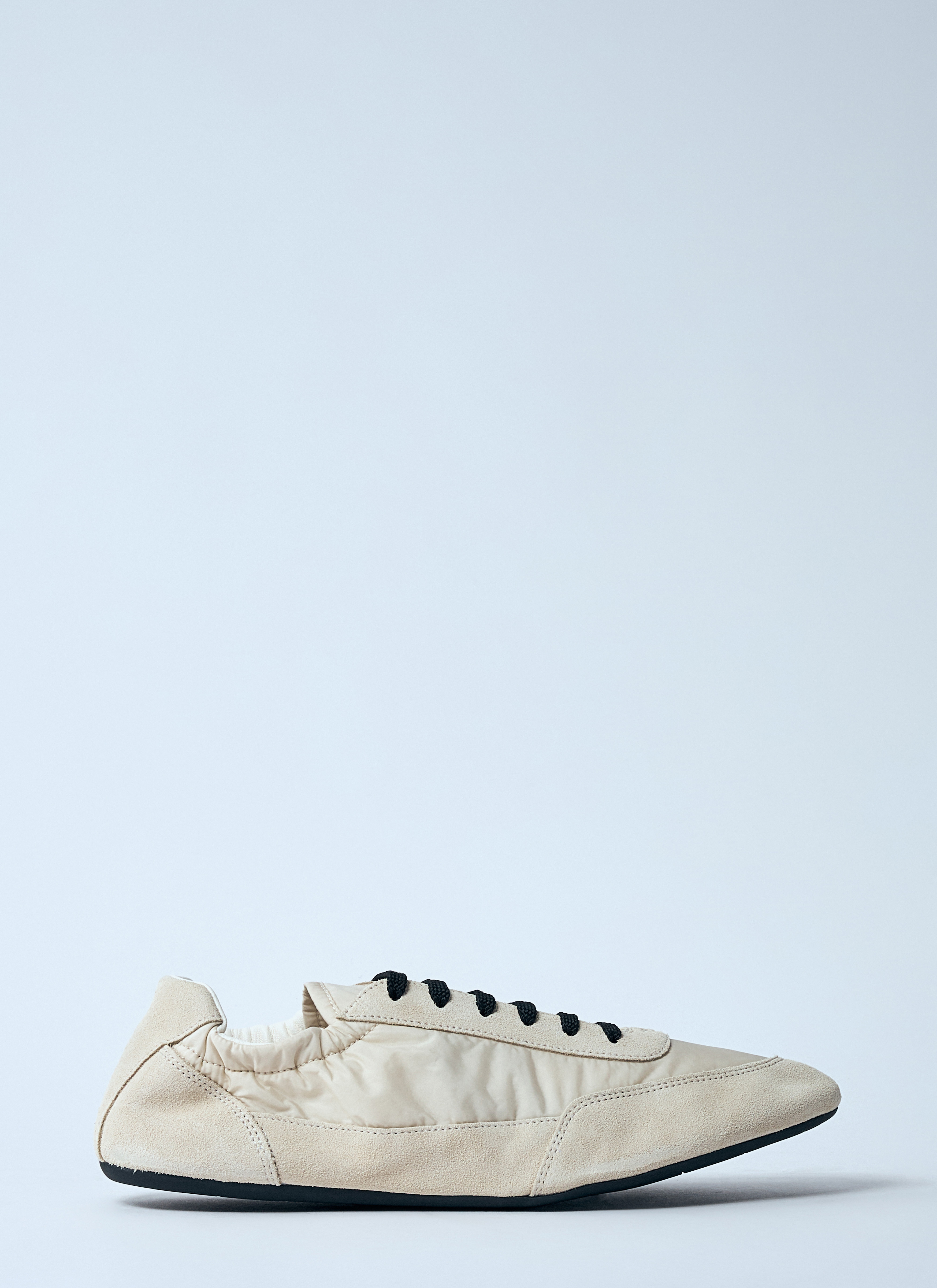 スニーカー Prada Pink Re-Nylon And Suede Collapse Sneakers Prada Women's' Collapse Re-Nylon And Suede Sneakers in White