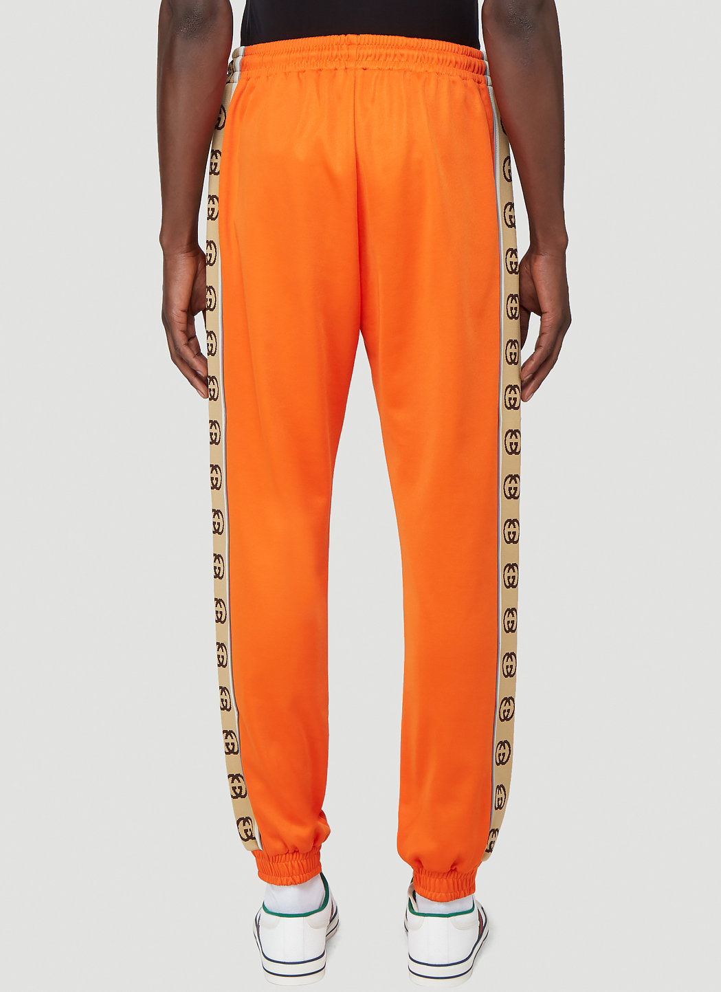 Gucci GG-Logo Trim Track Pants in Orange | LN-CC
