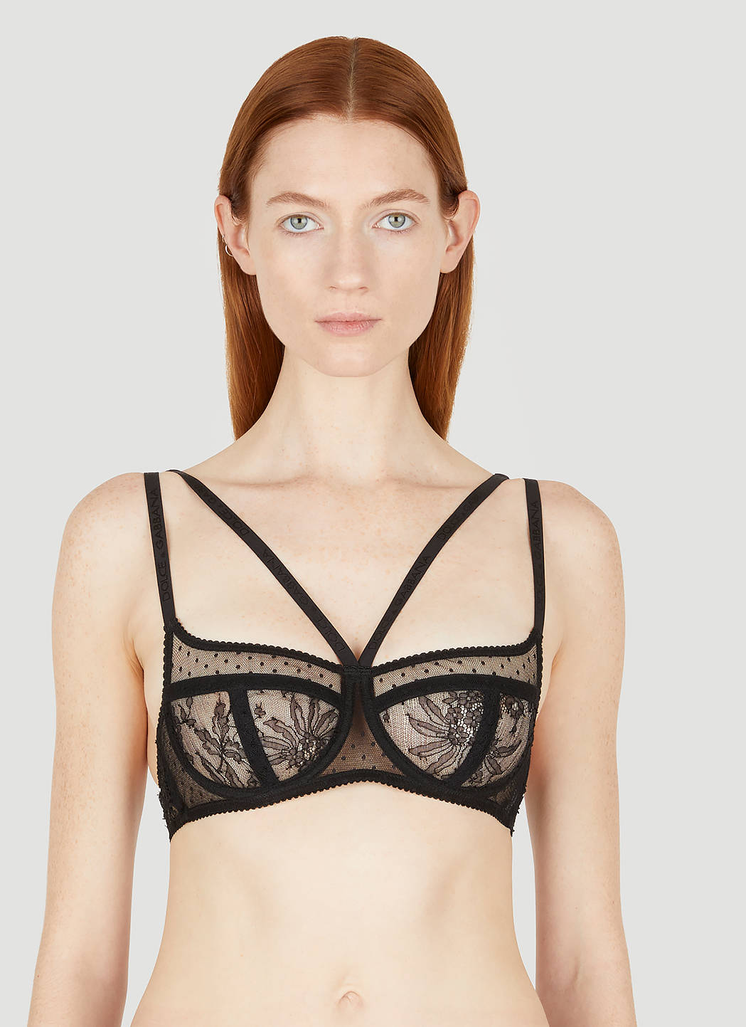 Dolce&Gabbana Lace Balconette Strap Bra