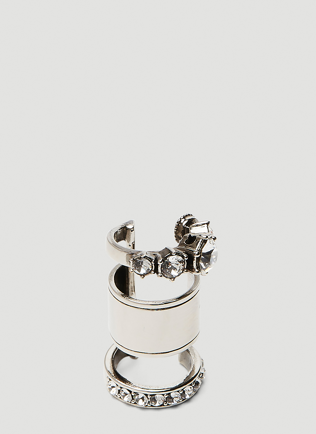 Embellished Triple Hoop Ear Cuff