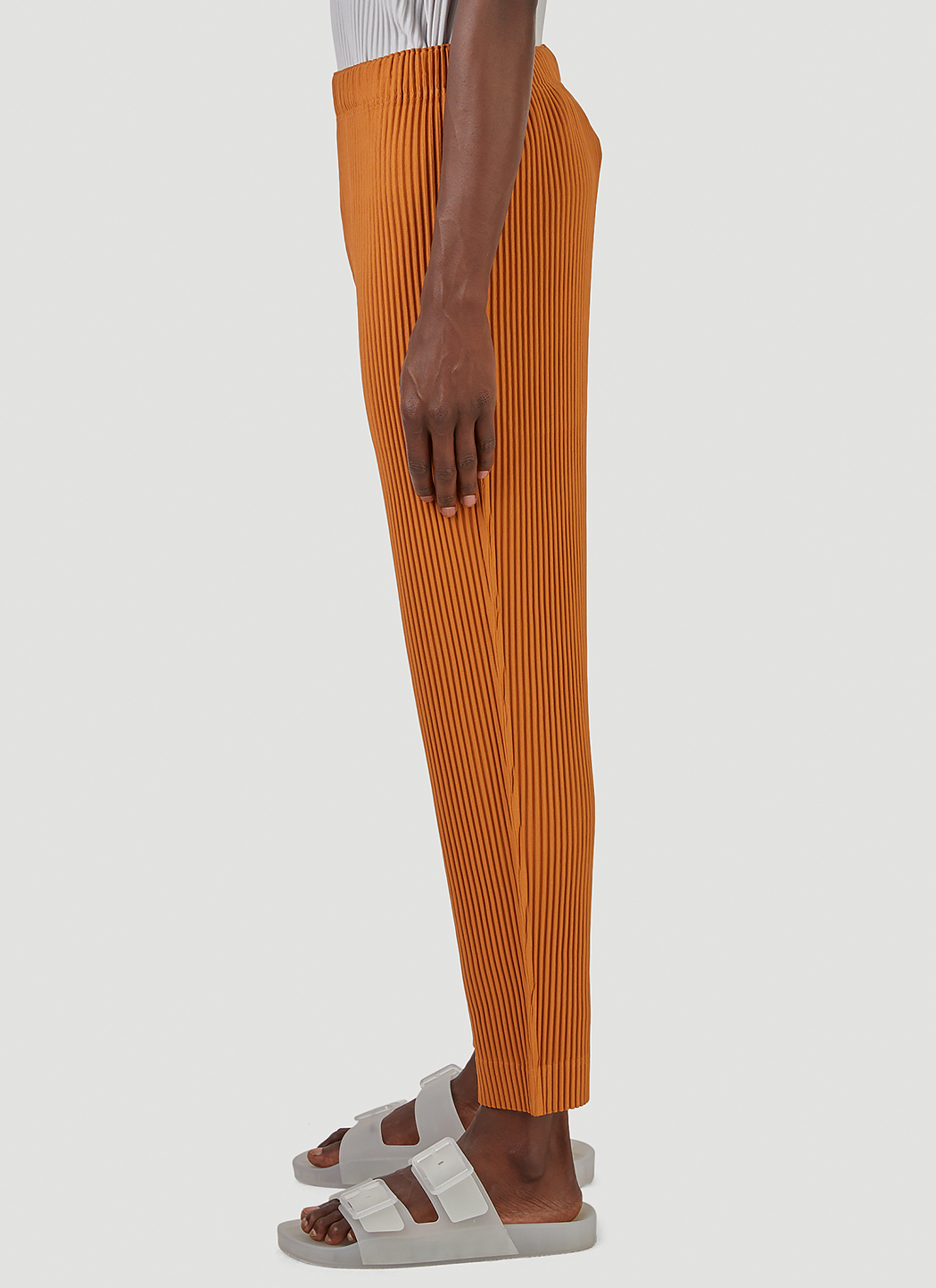 Homme Plissé Issey Miyake Men's Basics Pants in Orange | LN-CC