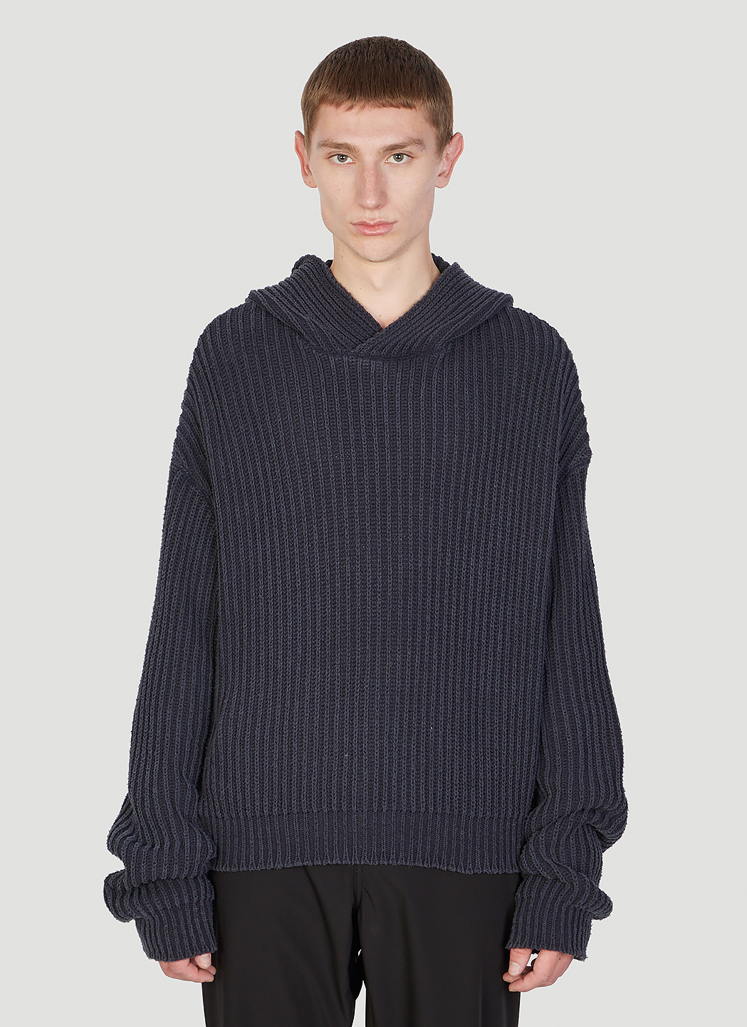 Knitted Sailor Hooded Sweater