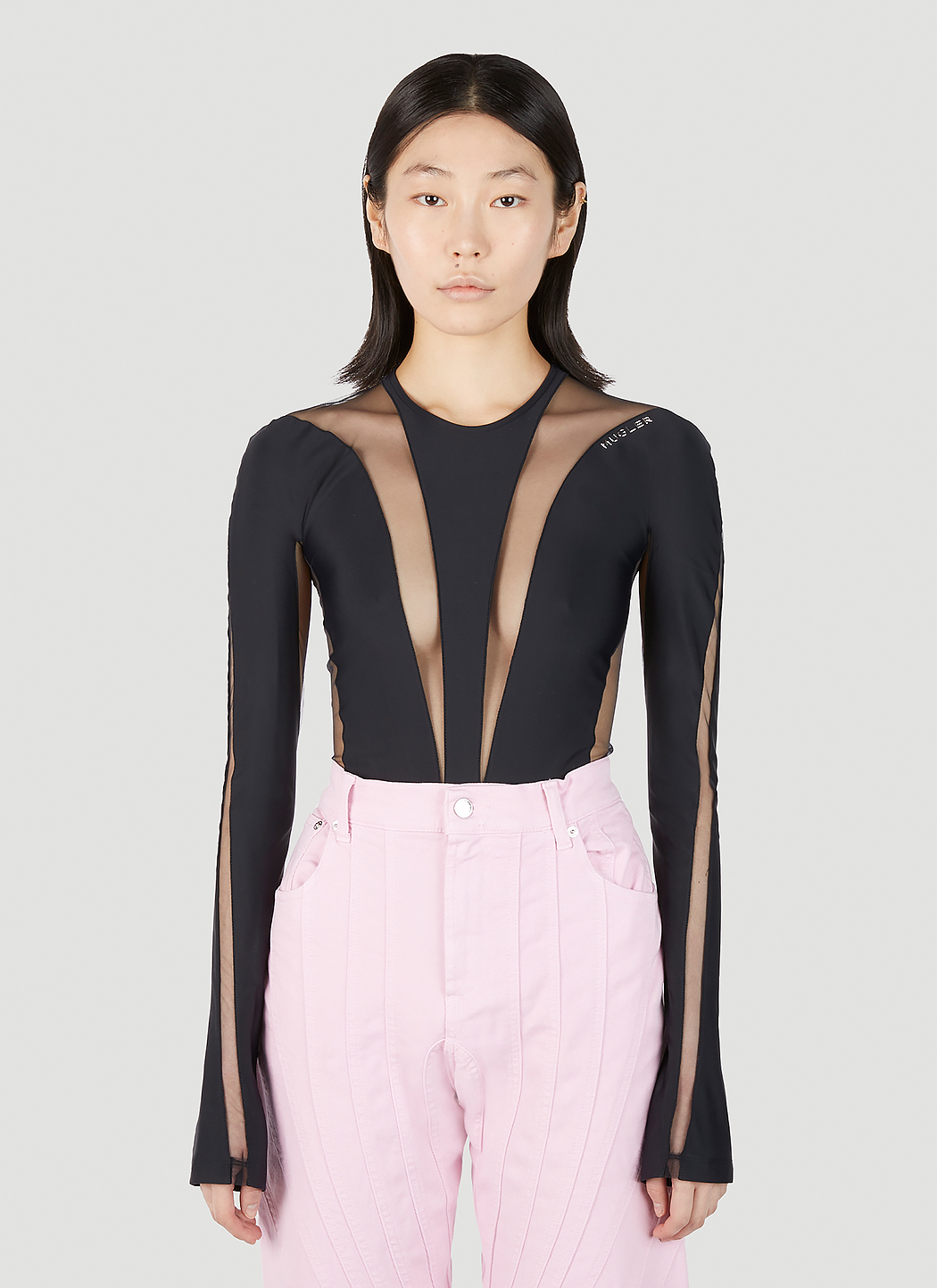 Cut Out Illusion Bodysuit