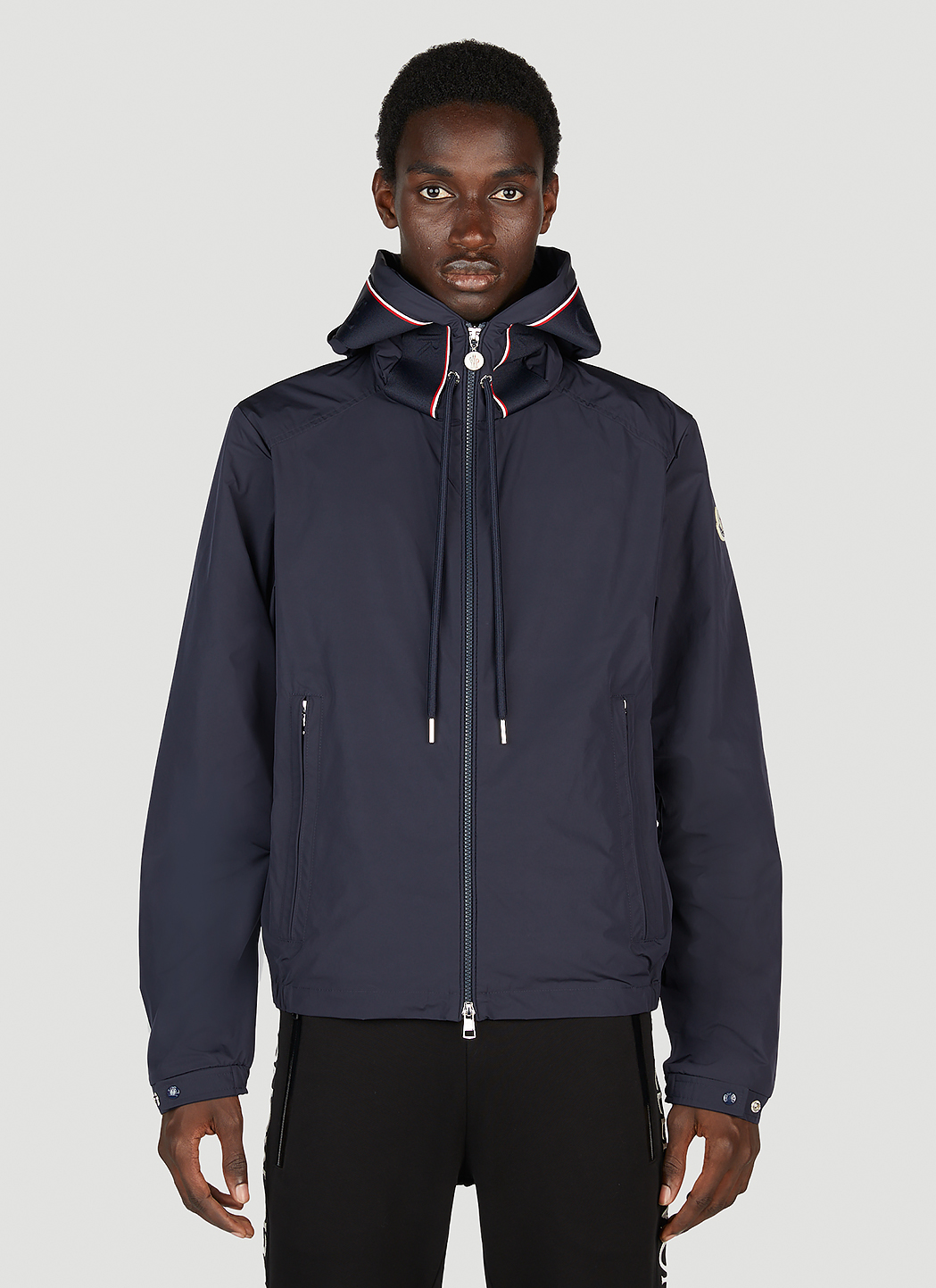 モンクレール★MIROIR ネイビー ジップ ナイロンジャケット　4P100 Moncler Men's' Mira Hooded Jacket in Blue | LN-CC®