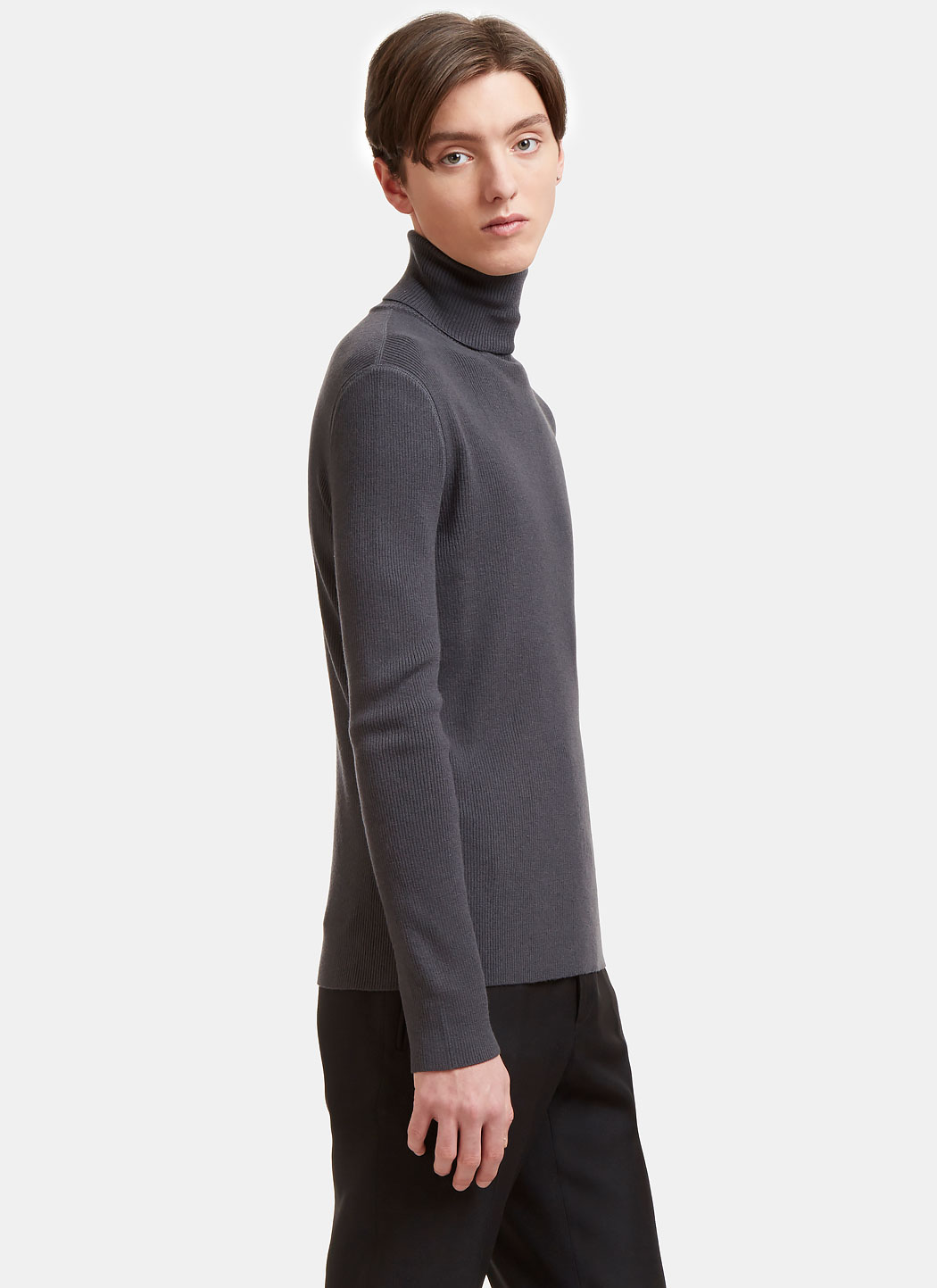 Aiezen Men's Wool-Blend Turtleneck Sweater in Grey | LN-CC