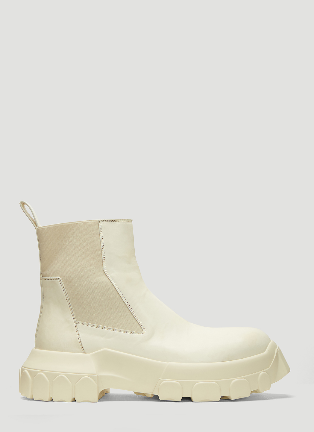 rick owens mega bozo tractor beetle boots white