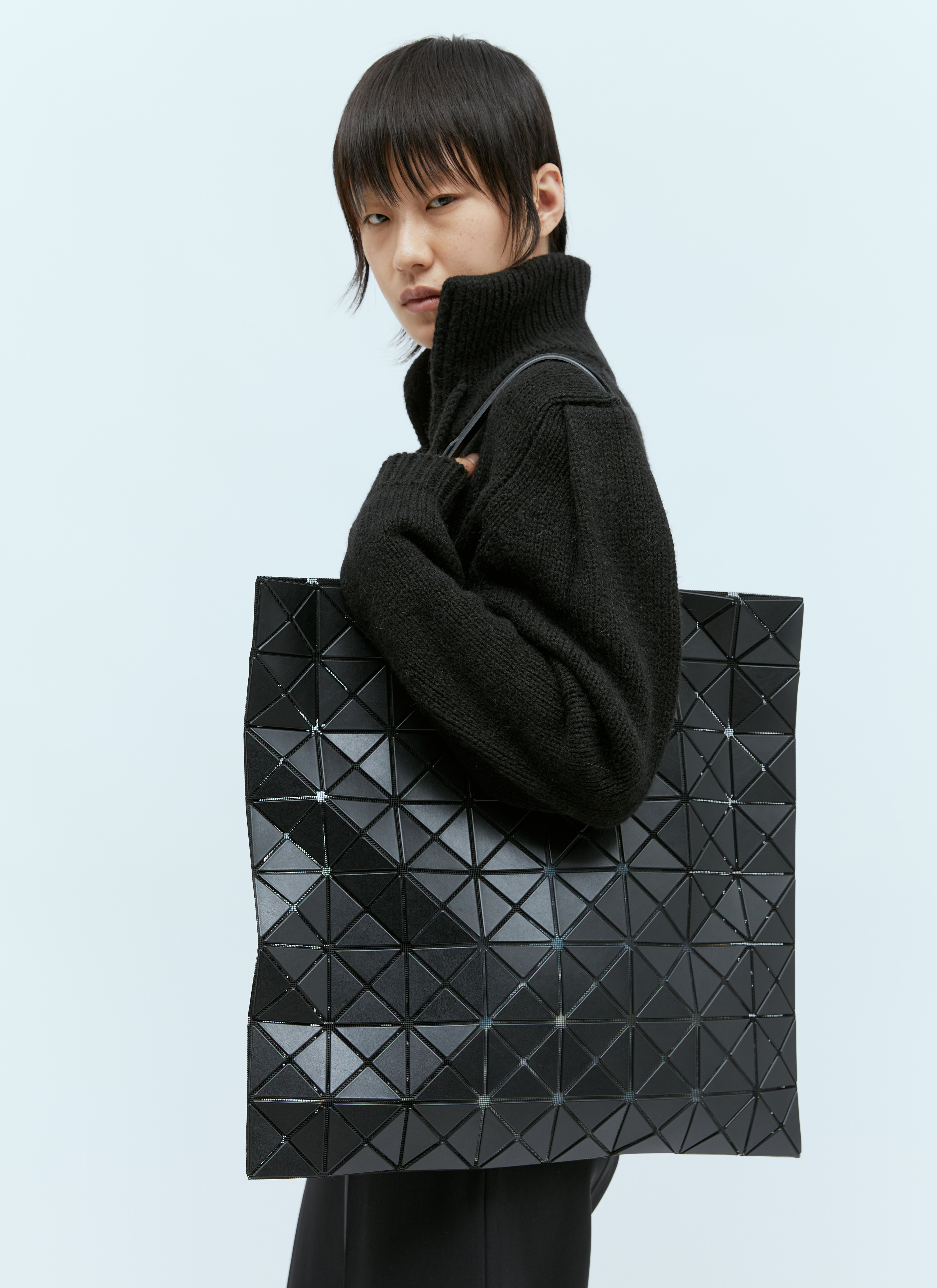 Bao Bao Issey Miyake Lucent Matte Tote Bag in Black LN CC