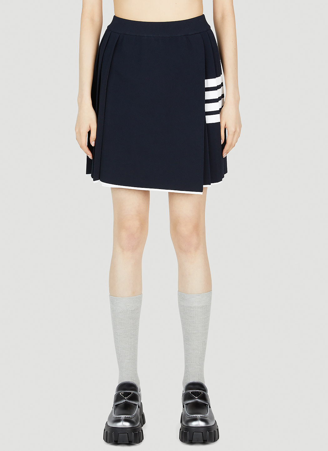 Four Bar Pleated Skirt