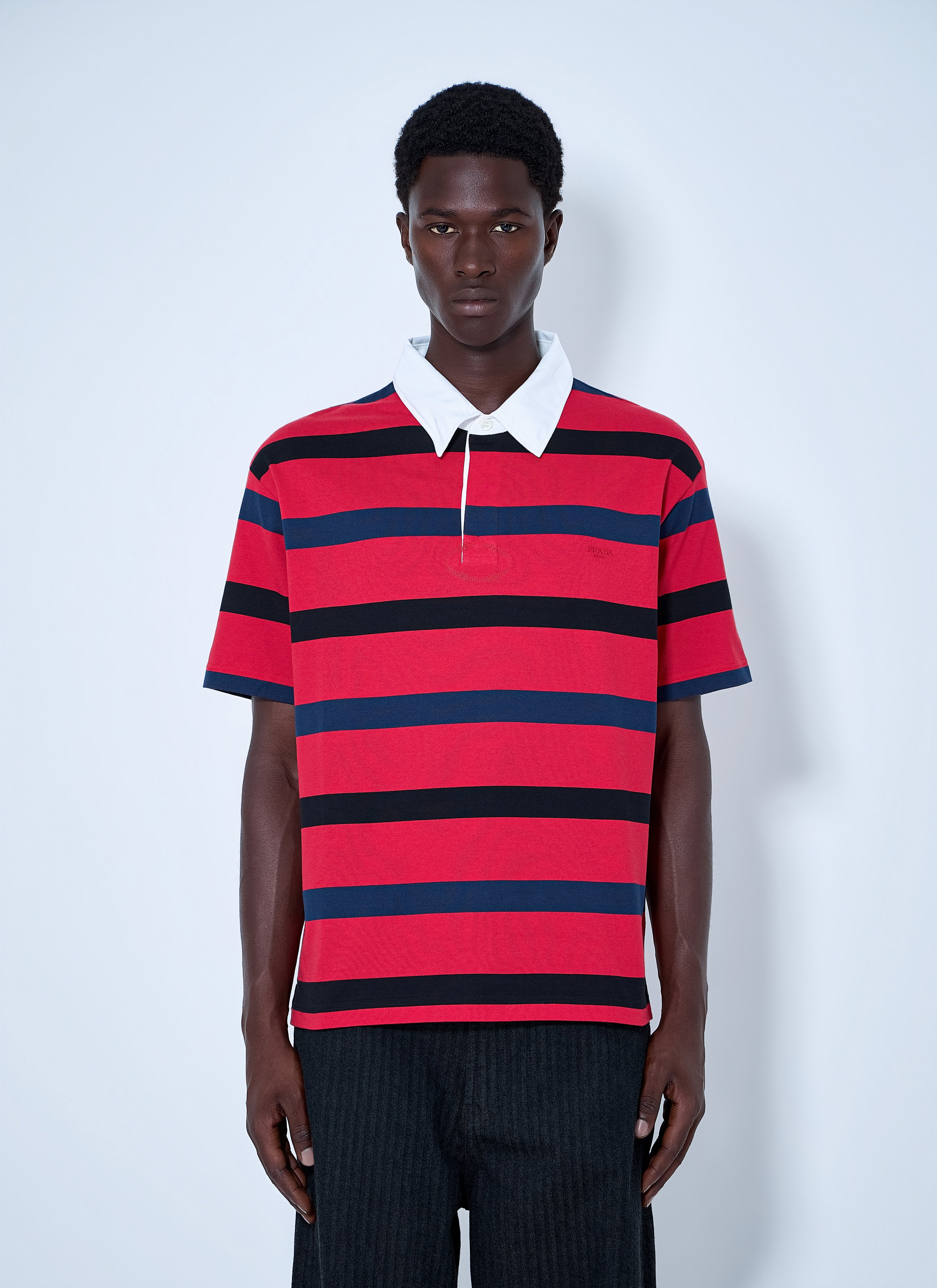Prada Prada Short-Sleeved Cotton Polo Shirt