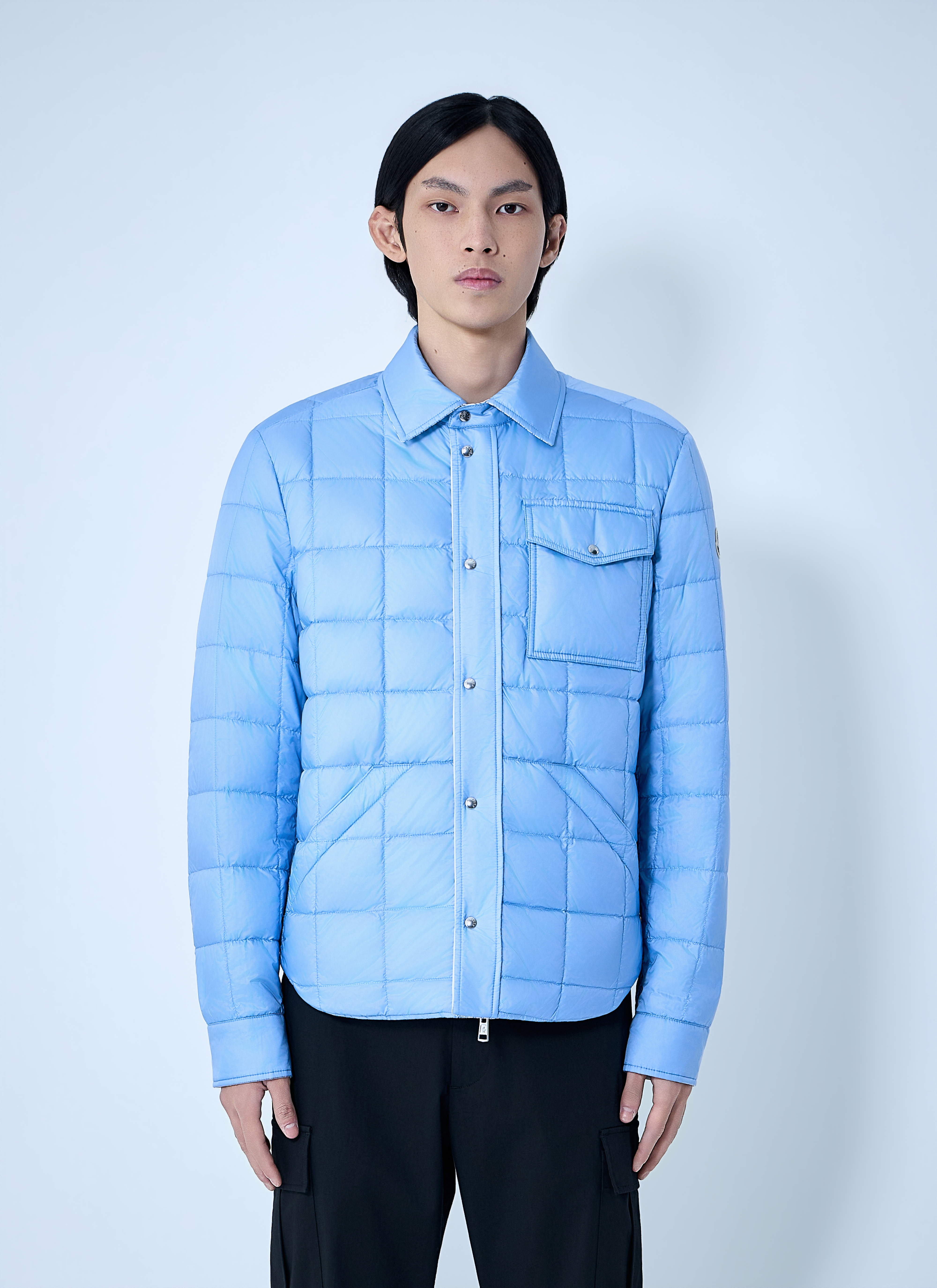 Moncler Men's Blue Reversible Crescent Shirt Jacket - Man Jackets 2
