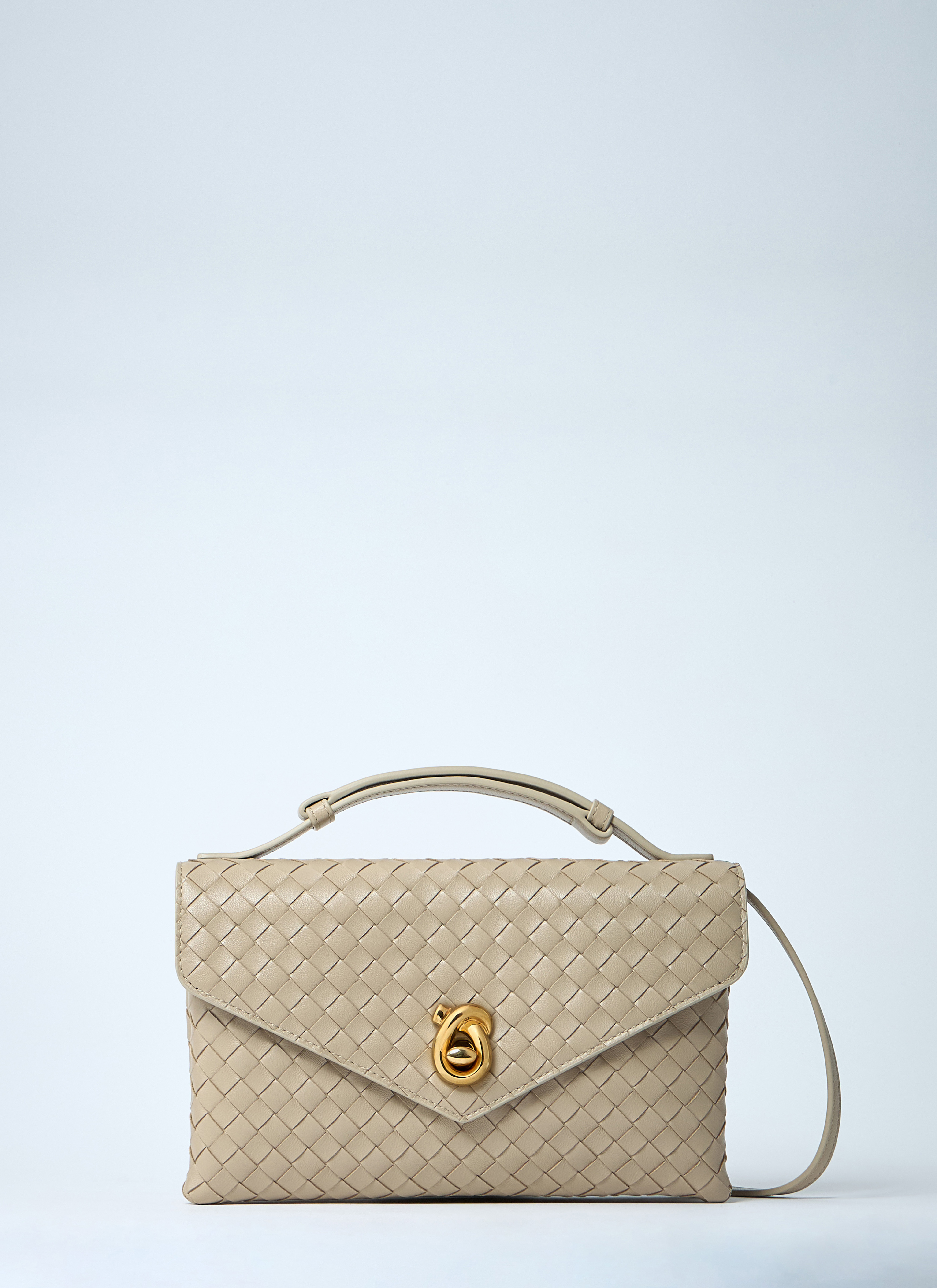 Bottega Veneta Women's' Knot Lock Handbag in Beige | LN-CC®