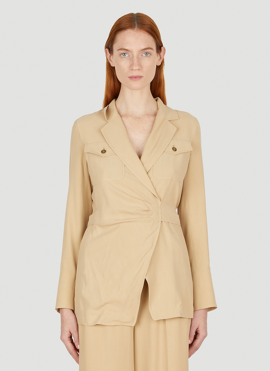 Fleur Wrap Front Blazer