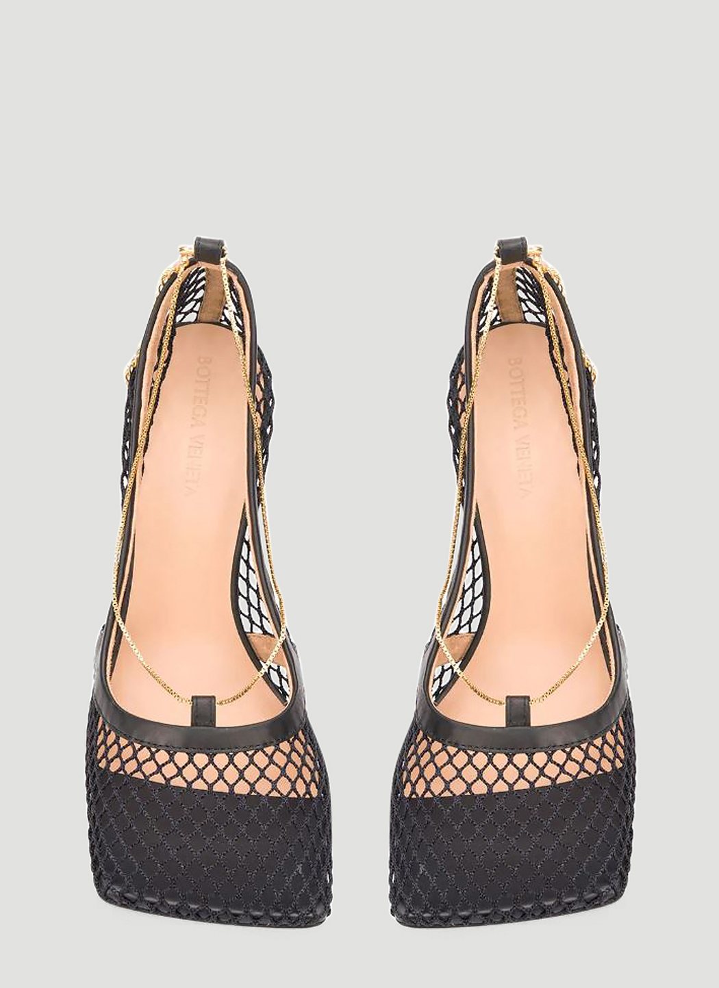 mesh bottega heels