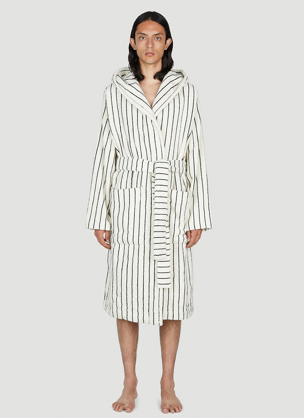 Striped Hooded Bath Robe