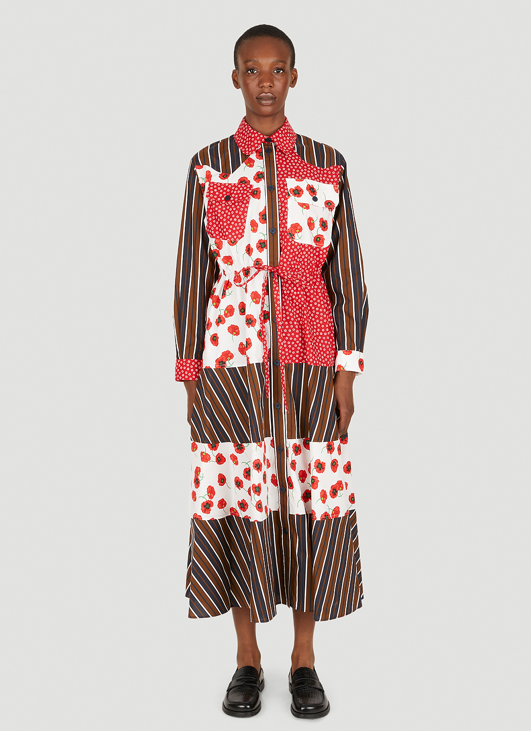 Panelled Midi Shirt Dress