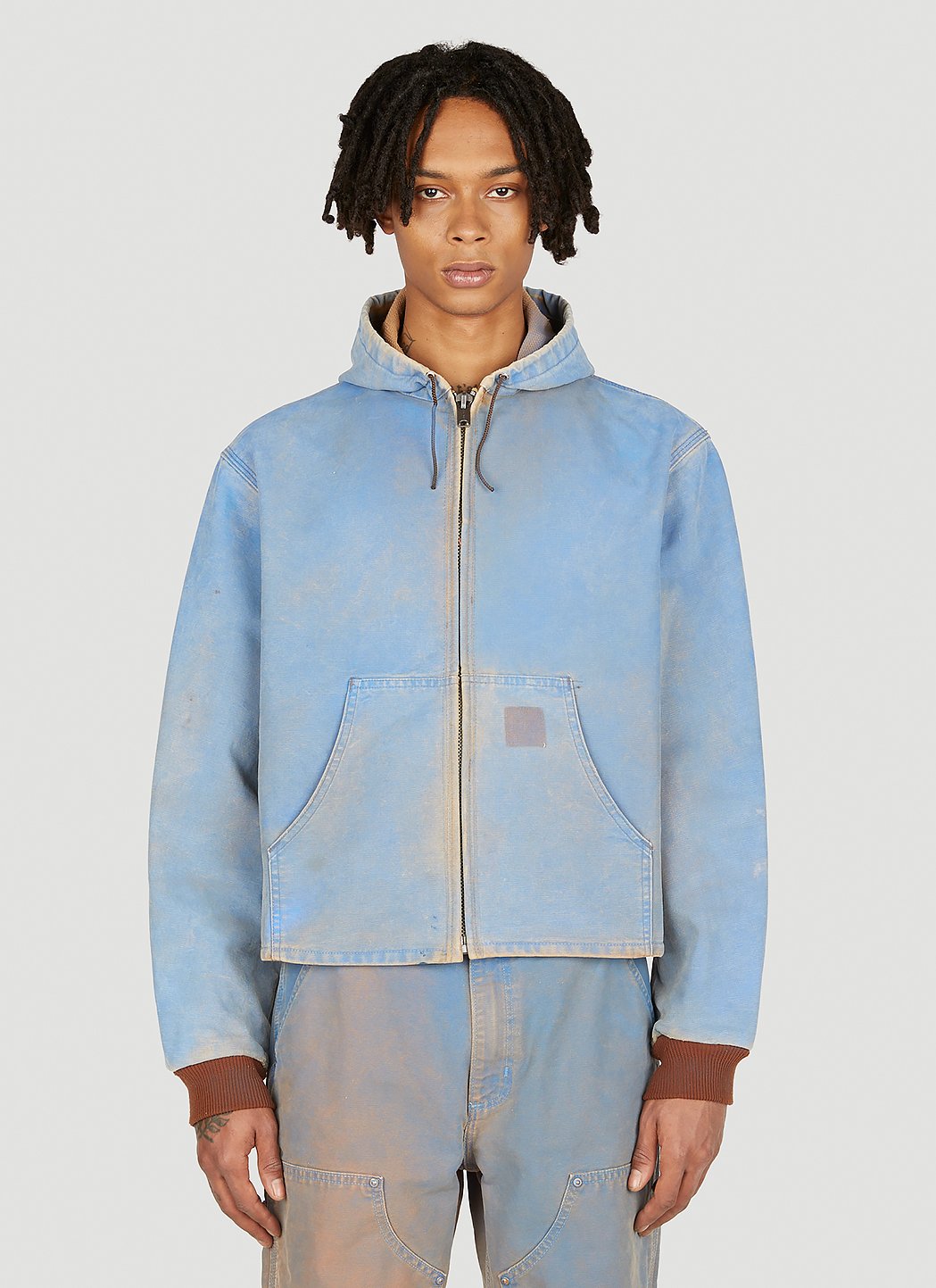 NOTSONORMAL Unisex Washed Weekly Jacket in Light Blue | LN